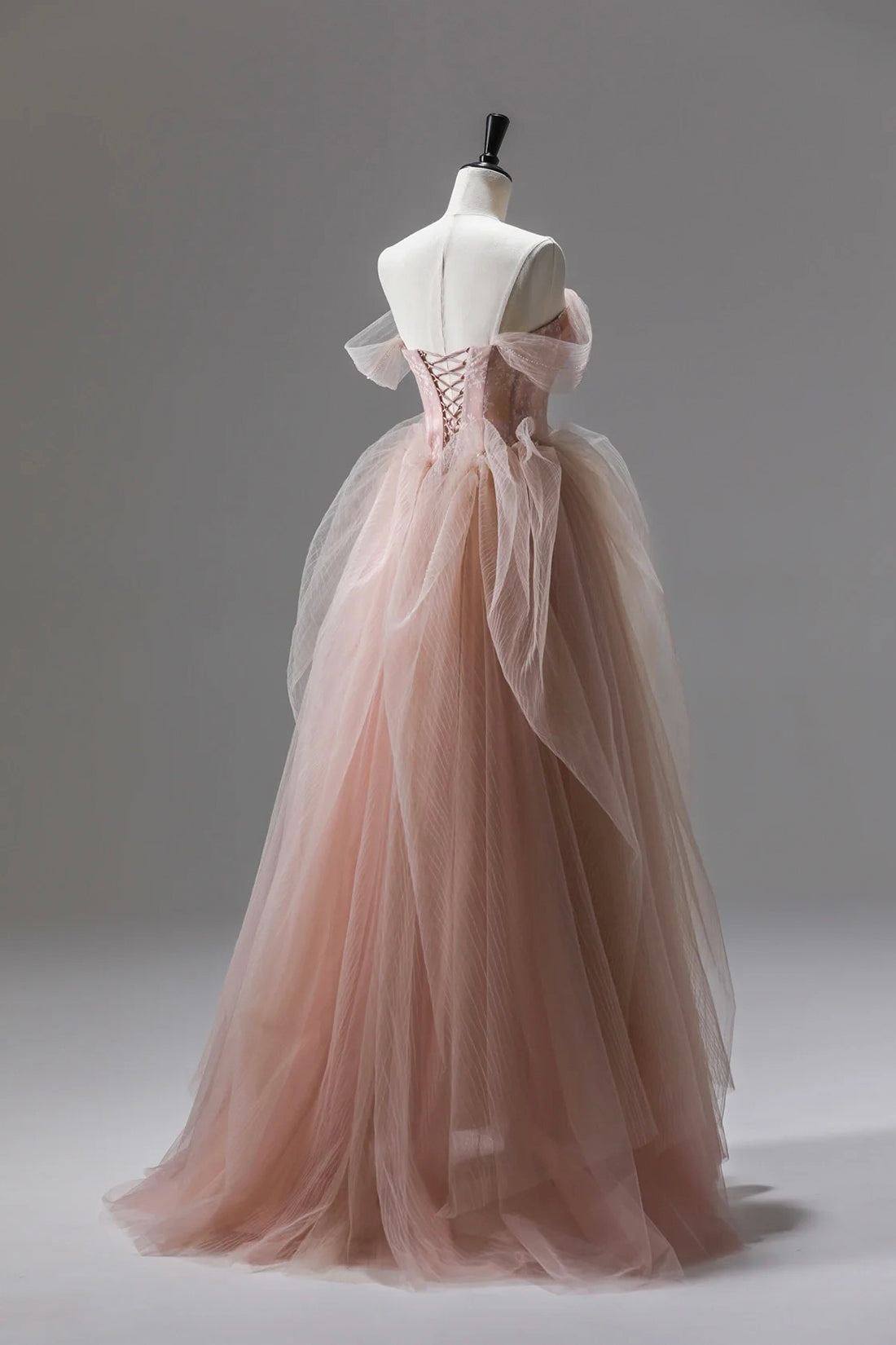Elegant A-Line Off Shoulder Pink Prom Dress for Women - Perfect for Homecoming, Formal Dances & Special Occasions