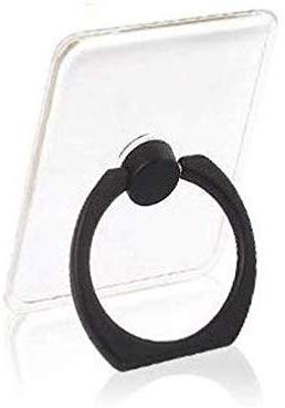 360° Rotating Phone Ring Holder - Adjustable Finger Grip Stand for Smartphones & Tablets | Secure One-Handed Use for Driving, Video Calls & Selfies (Black)