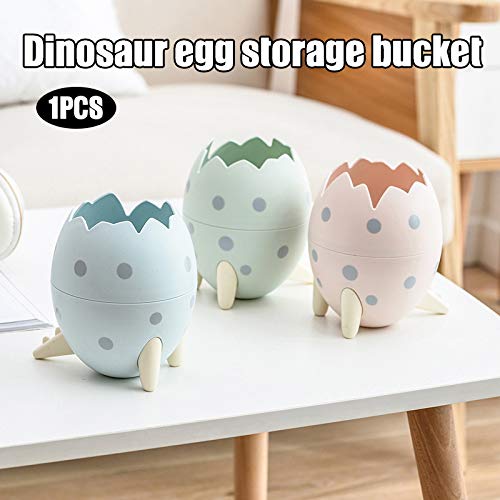 Dinosaur Egg Shaped Trash Can - Large Capacity Desktop Storage Bin, Compact Multifunctional Clamshell Design for Office, Kitchen, Bathroom & Kids Room Organization