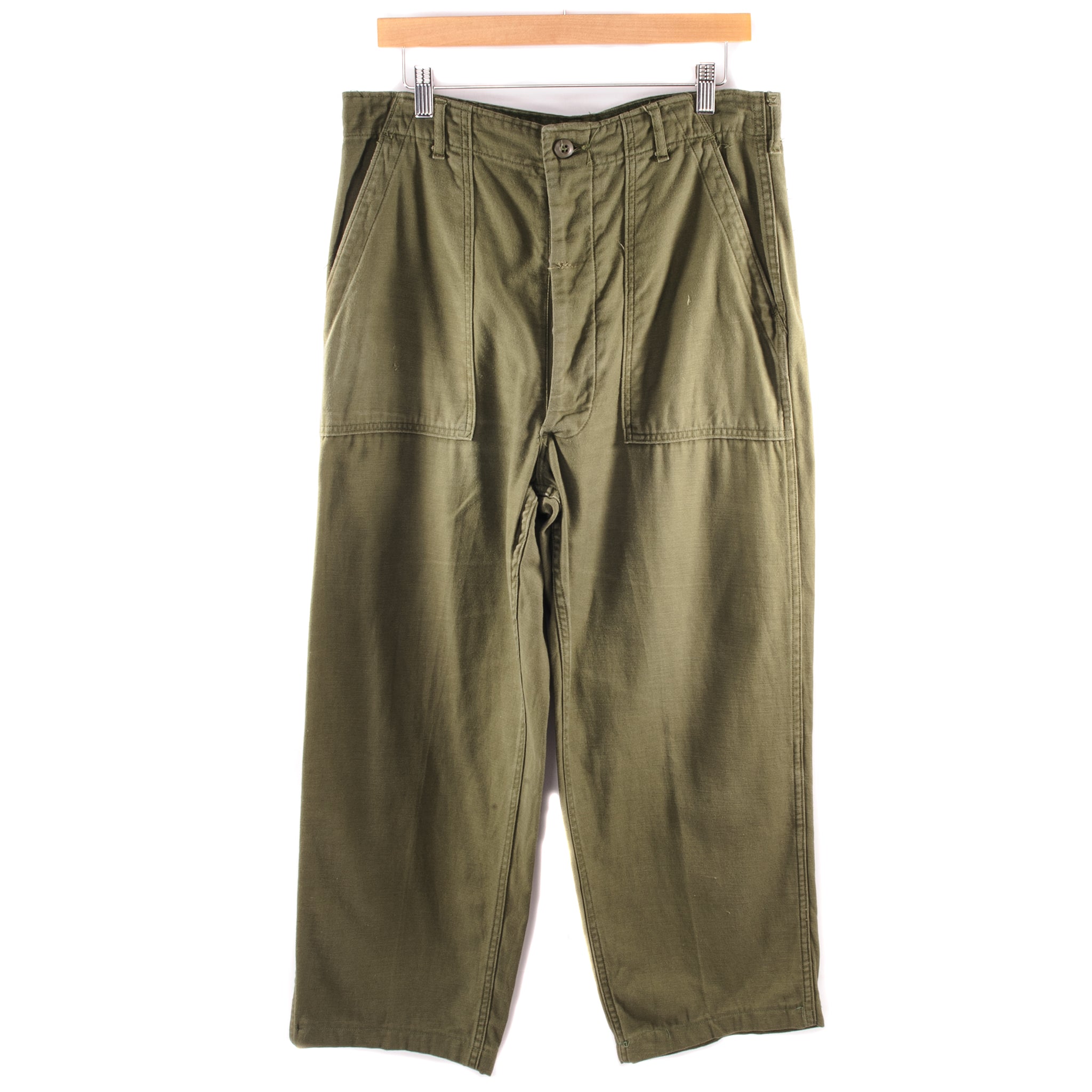 Vintage US Army OG-107 Sateen Utility Pants - 1972 Vietnam War Era - Size W32 L25 - Military Surplus for Collectors & Reenactments