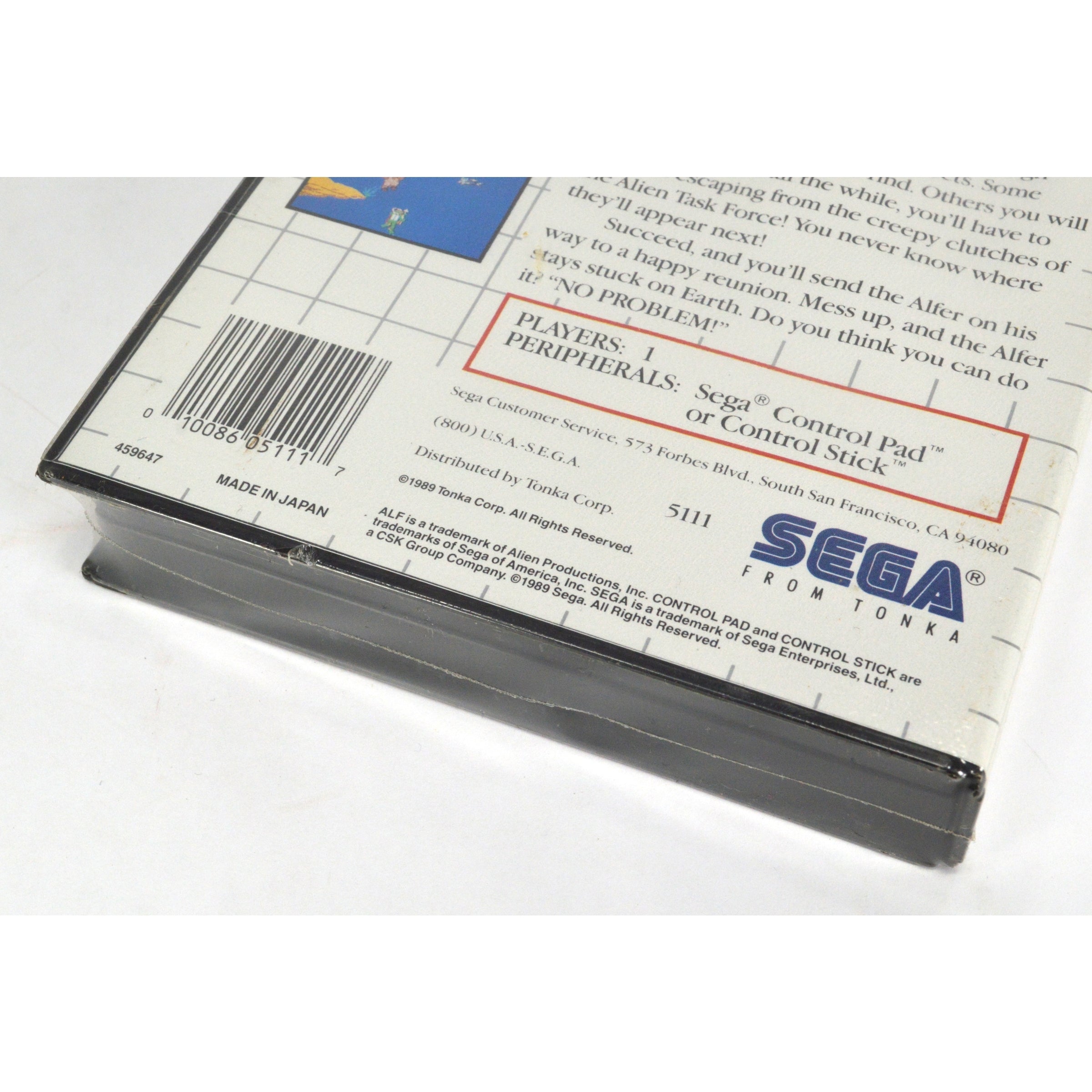 Brand New SEGA MASTER SYSTEM (SMS) ALF Video Game - Factory Sealed Retro Console Game for Collectors | Perfect for Gaming Enthusiasts & 80s Nostalgia Lovers | Great Gift for Classic Gamers