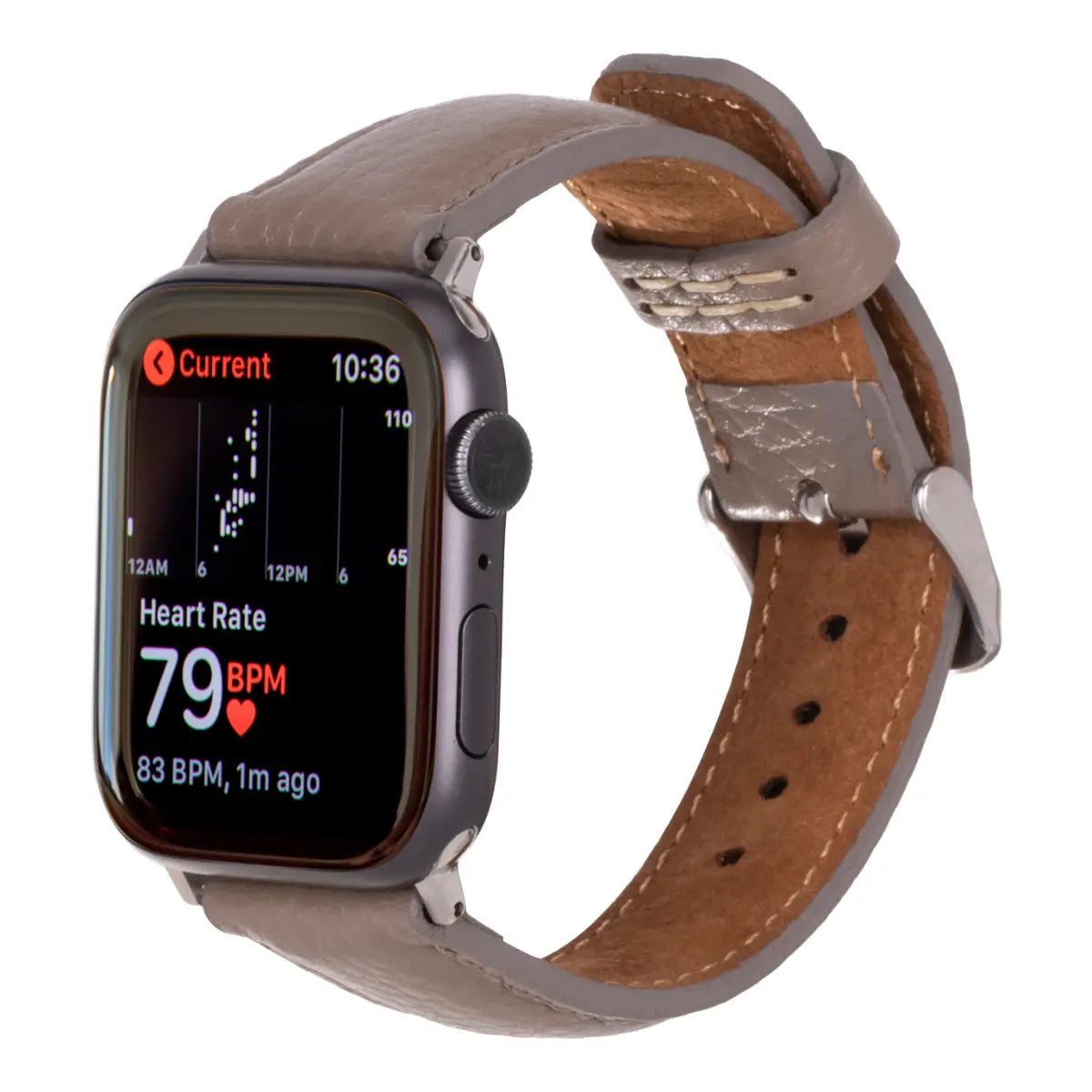 Premium Genuine Mink Leather Apple Watch Band - Soft Luxury Strap for Apple Watch Series 9/8/7/6/SE/5/4/3 - Perfect for Business, Formal Events & Everyday Wear