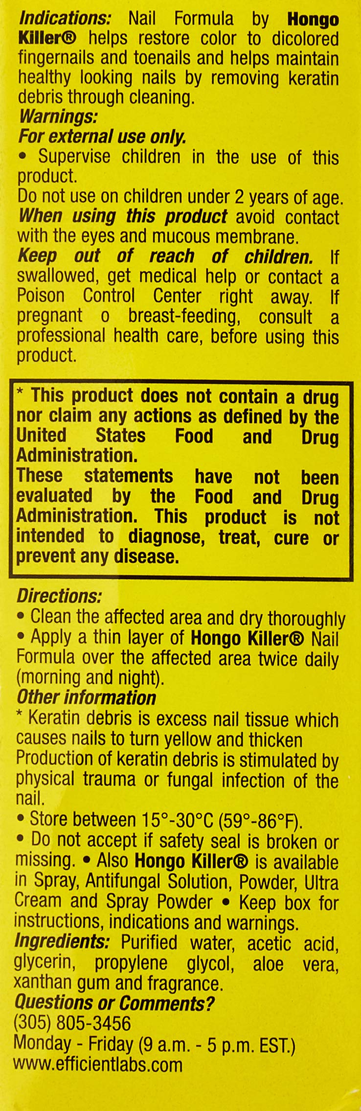 Fungal Nail Treatment - Hongo Killer Nail Formula for Stronger, Healthier Nails | Effective Toenail & Fingernail Repair Solution for Athletes, Swimmers & Active Lifestyles
