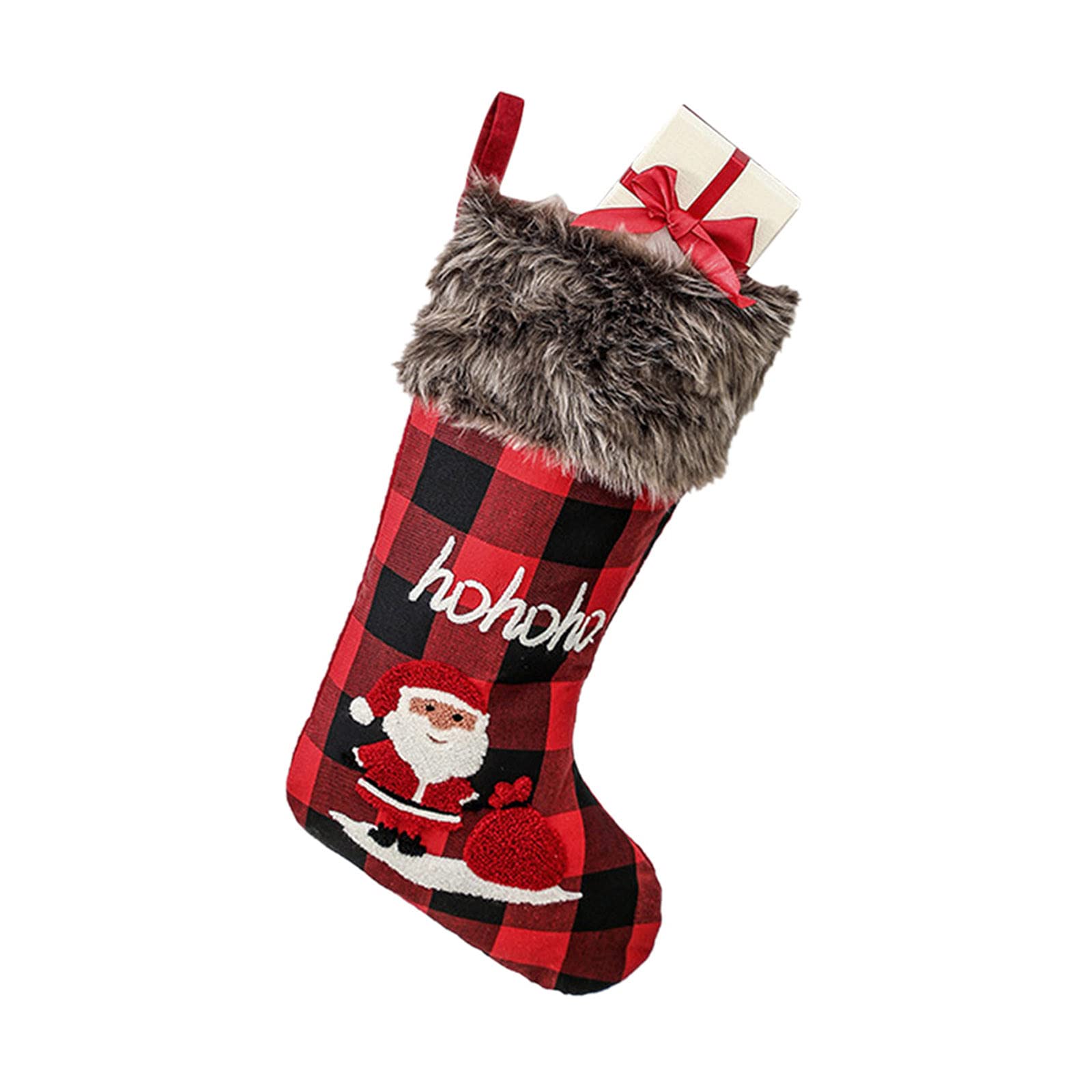 2021 Personalized Funny Christmas Ornaments & Stocking Holders - Red Plaid Cartoon Family Decor for Holiday Party | Home Decor, Tree & Mantel Hanging
