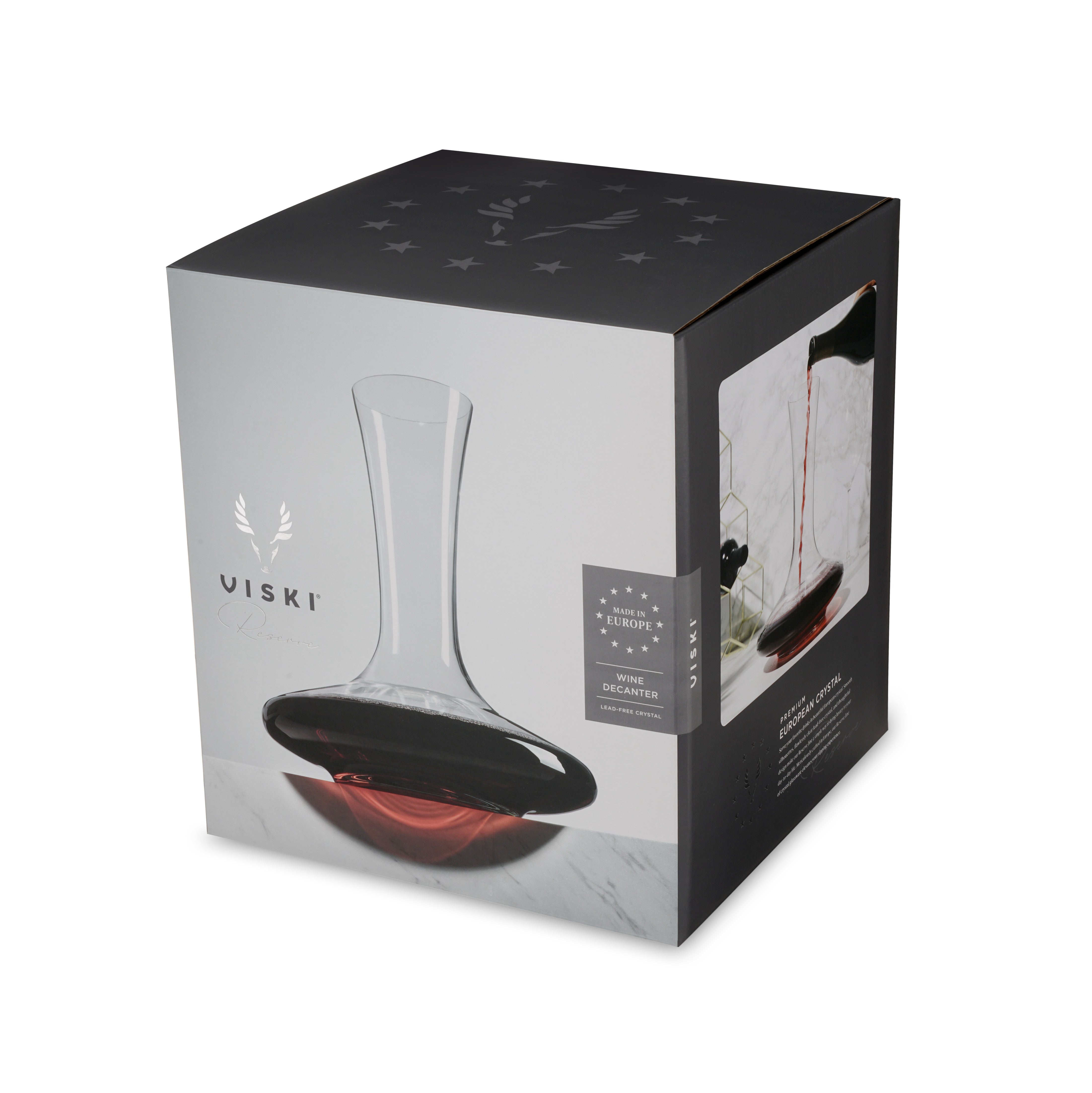 Premium Inez Crystal Wine Decanter Set - Elegant Lead-Free Glass Carafe for Red Wine Aeration & Serving - Perfect for Dinner Parties, Weddings & Home Bar Decor