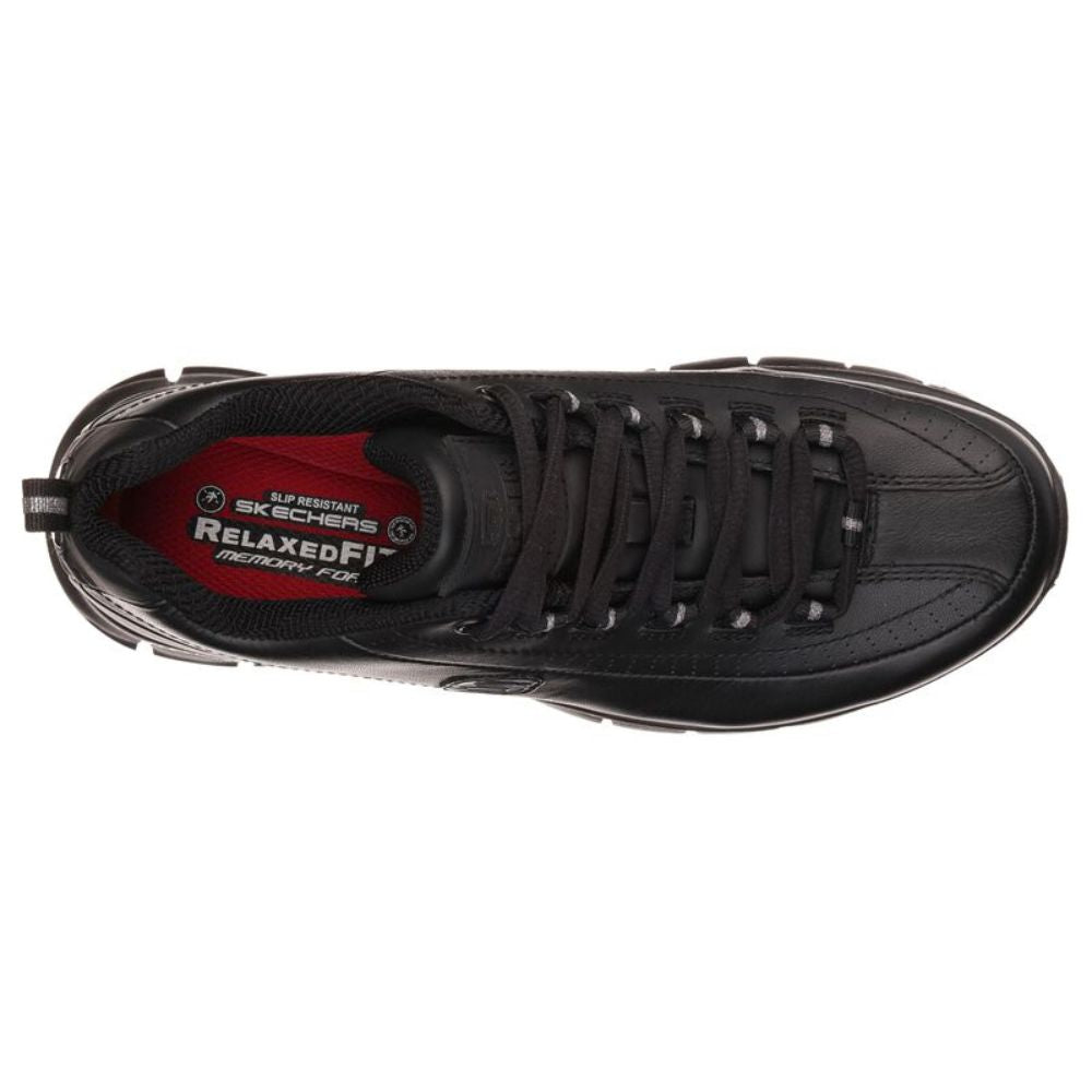 Skechers Trickel Women's Slip-Resistant Athletic Shoes - Black (Style 76550) | Comfortable Work Shoes for Nurses, Waitresses & Healthcare Professionals