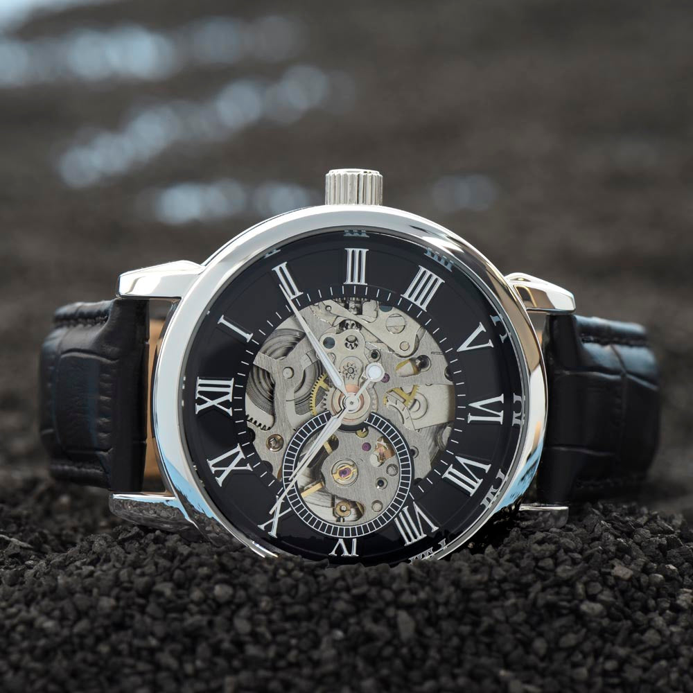 Elegant Openwork Watch for Men - Perfect Gift for Husband from Wife - Ideal for Anniversaries, Birthdays & Special Occasions