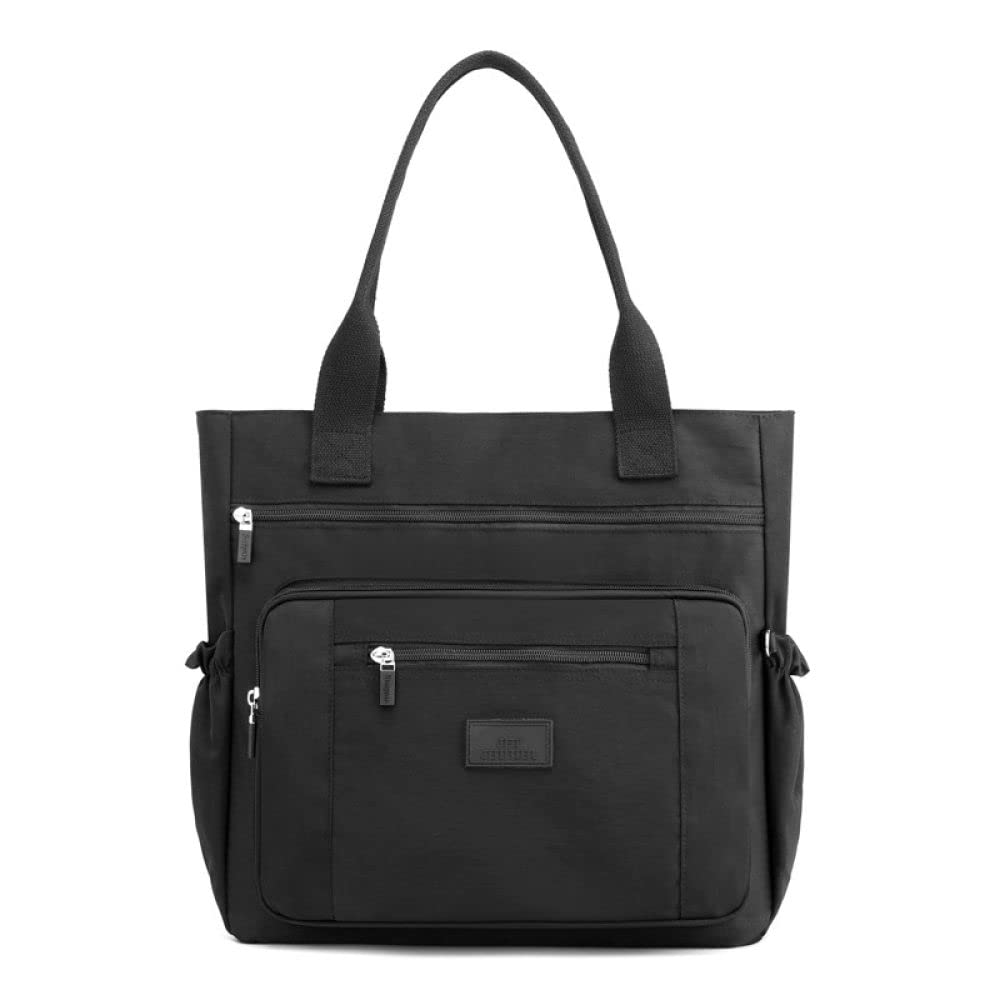 2021 Women's Messenger Shoulder Bag - Large Capacity Nylon Tote Handbag for Shopping, Work & Travel - Black | Stylish & Durable Crossbody Purse for Everyday Use