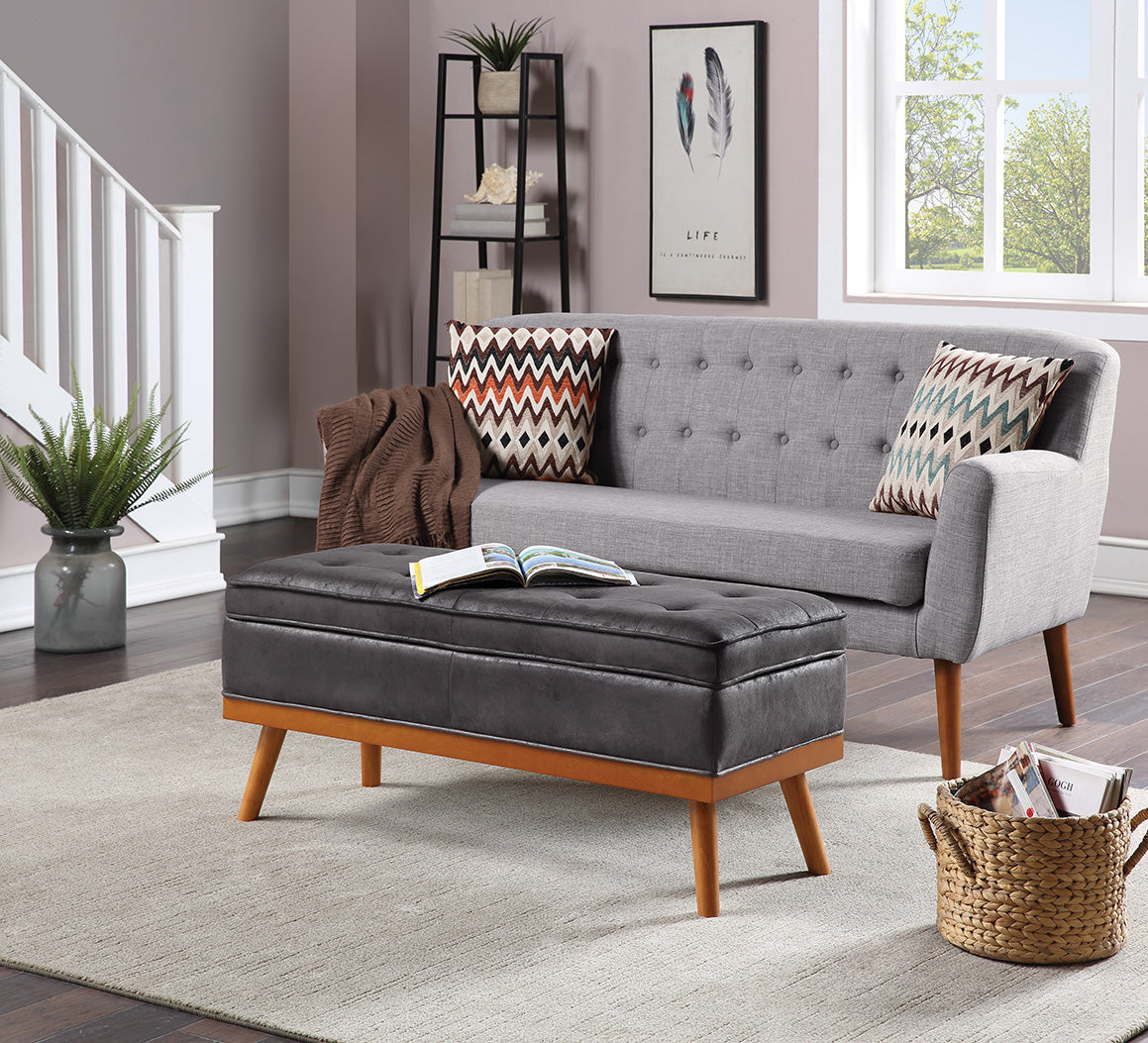Charcoal Faux Leather
