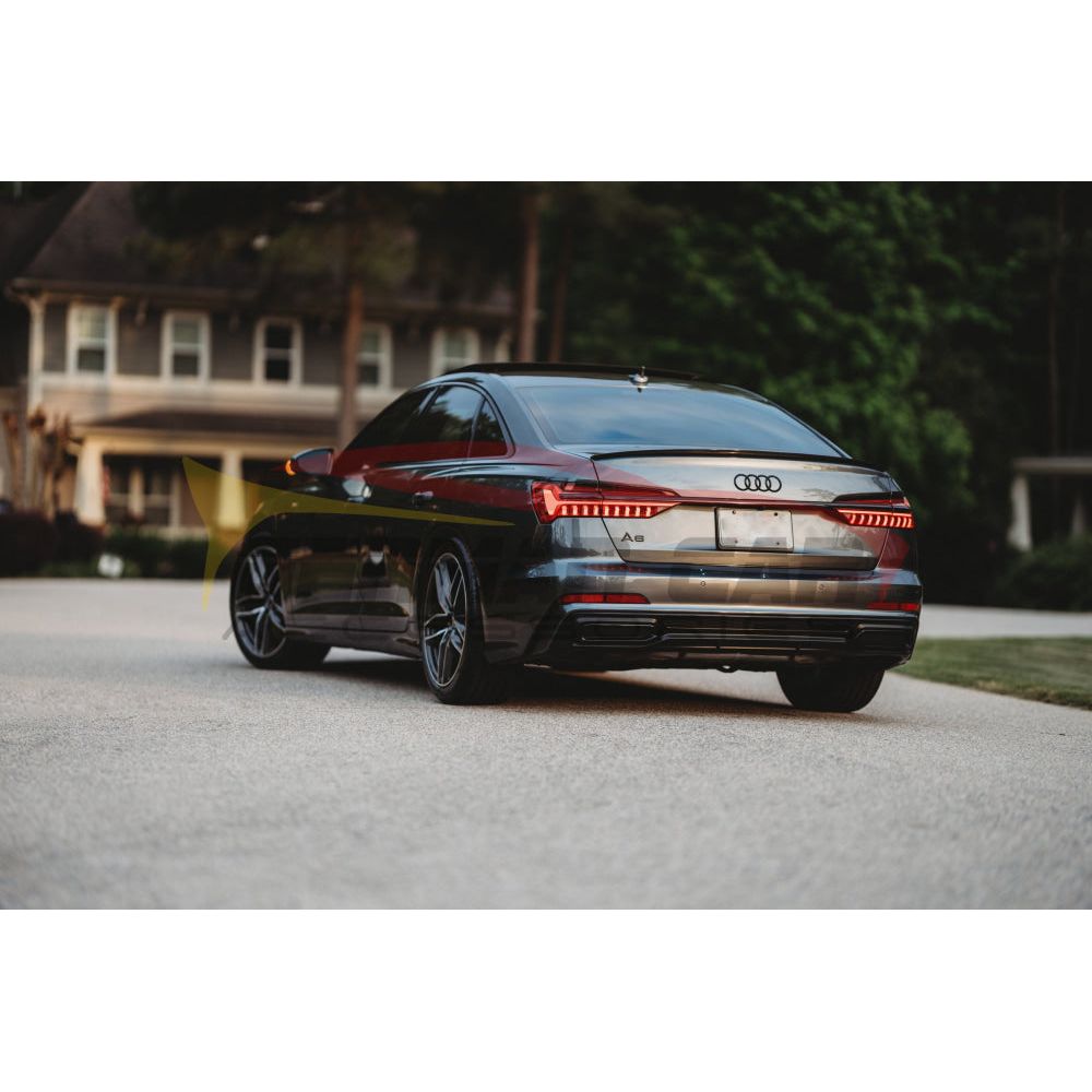 OEM Style Carbon Fiber Trunk Spoiler for 2019-2023 Audi A6/S6 (C8) - Lightweight & Durable Rear Wing - Perfect for Car Enthusiasts & Performance Upgrades