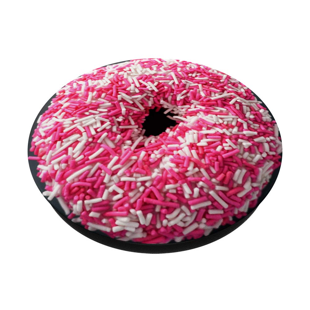 Pink & White Donut with Candy Sprinkles - Sweet Treat for Birthdays, Parties & Dessert Lovers | Perfect for Celebrations, Gifts & Coffee Time