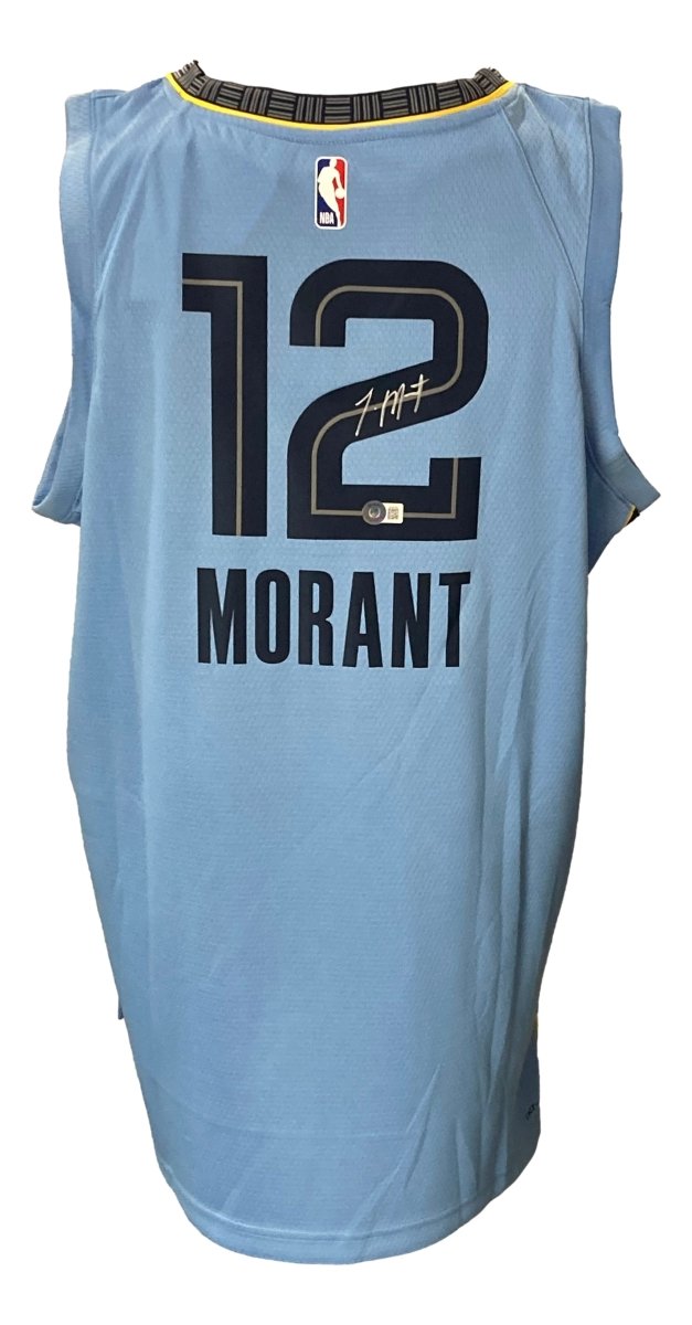 Authentic Ja Morant Signed Memphis Grizzlies Light Blue Nike Swingman Jersey - Limited Edition NBA Collectible - Perfect for Fans, Memorabilia Collectors & Sports Decor