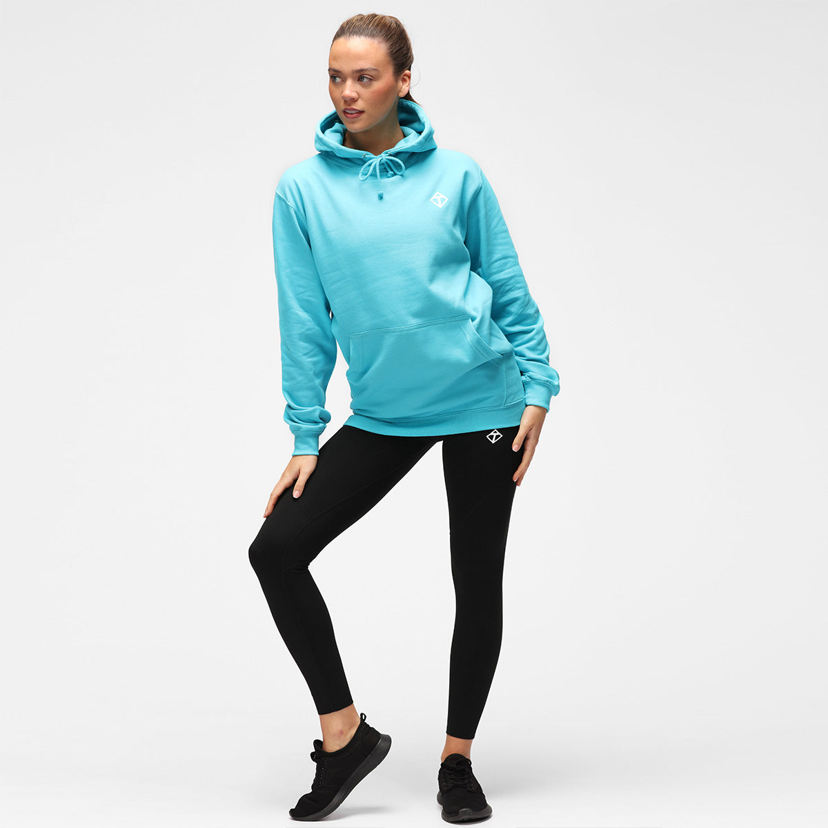 Turquoise Diamond Hoodie for Women - Soft & Stylish Pullover Sweatshirt - Perfect for Casual Wear, Gym & Outdoor Activities