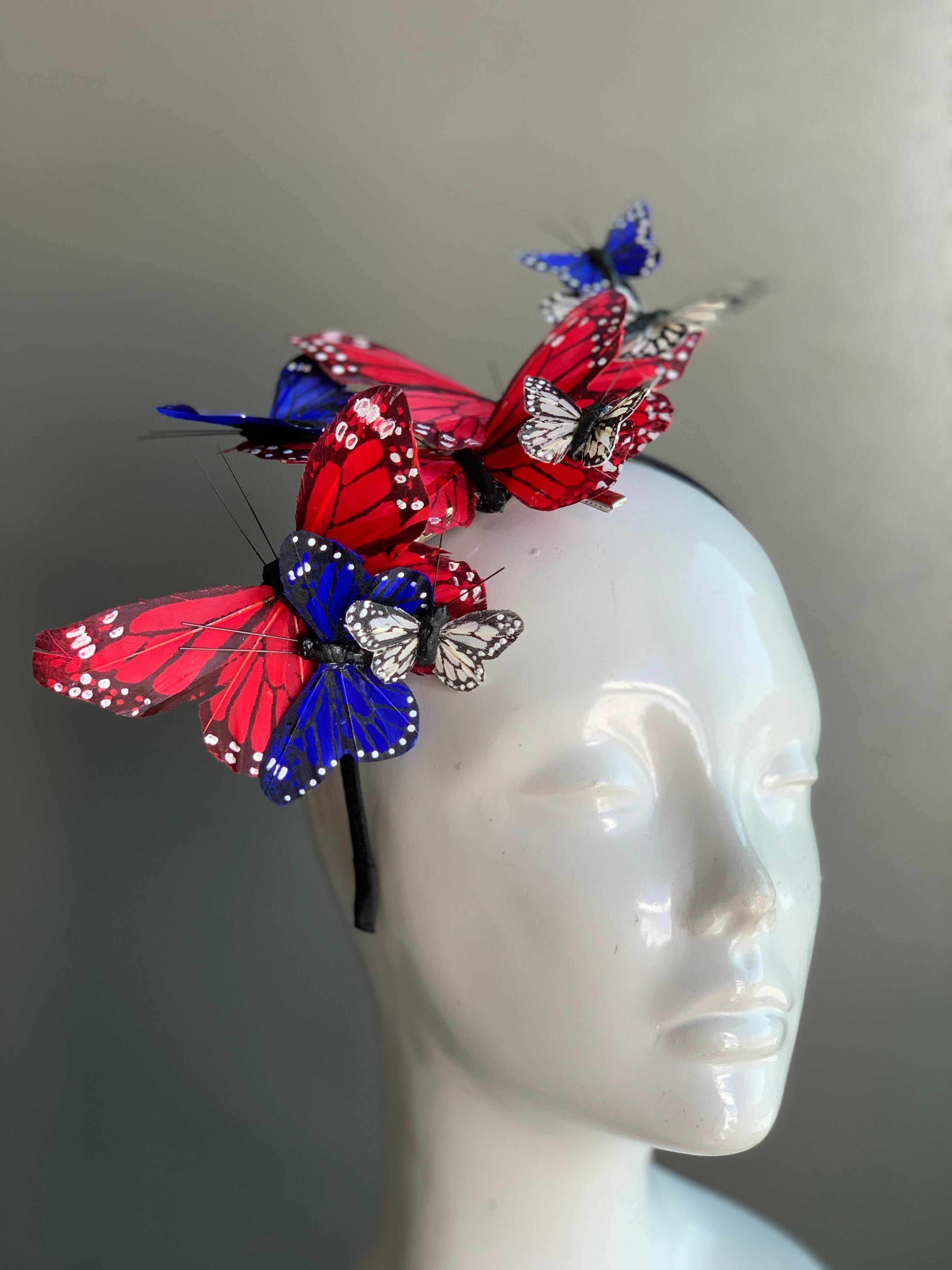 Liberty Wings Veil Fascinator - Elegant Bridal Hair Accessory for Weddings, Tea Parties & Special Occasions