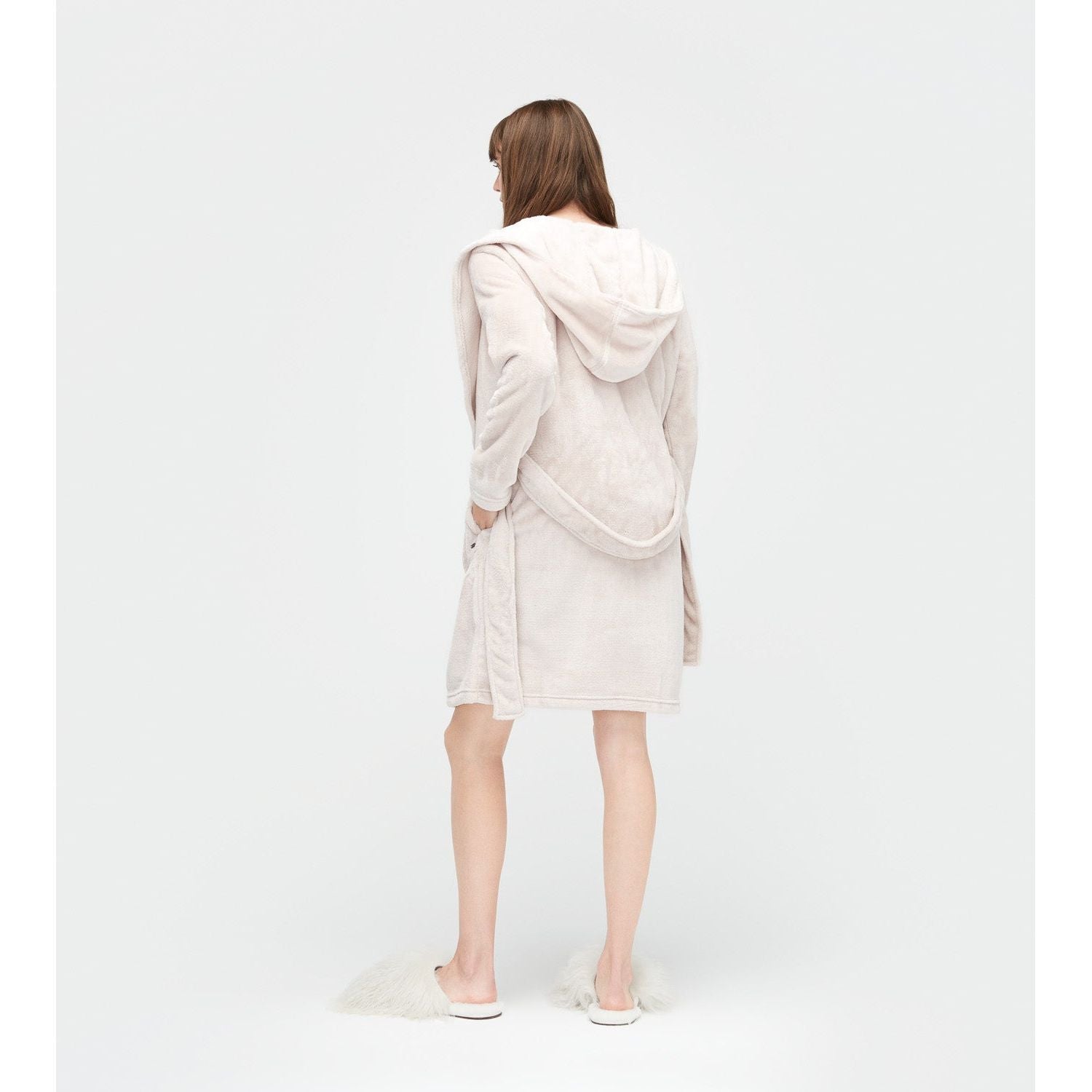 UGG Women's Miranda Fleece Robe - Soft Plush Loungewear in Moonbeam Color | Cozy Homewear for Relaxing Evenings & Spa Days