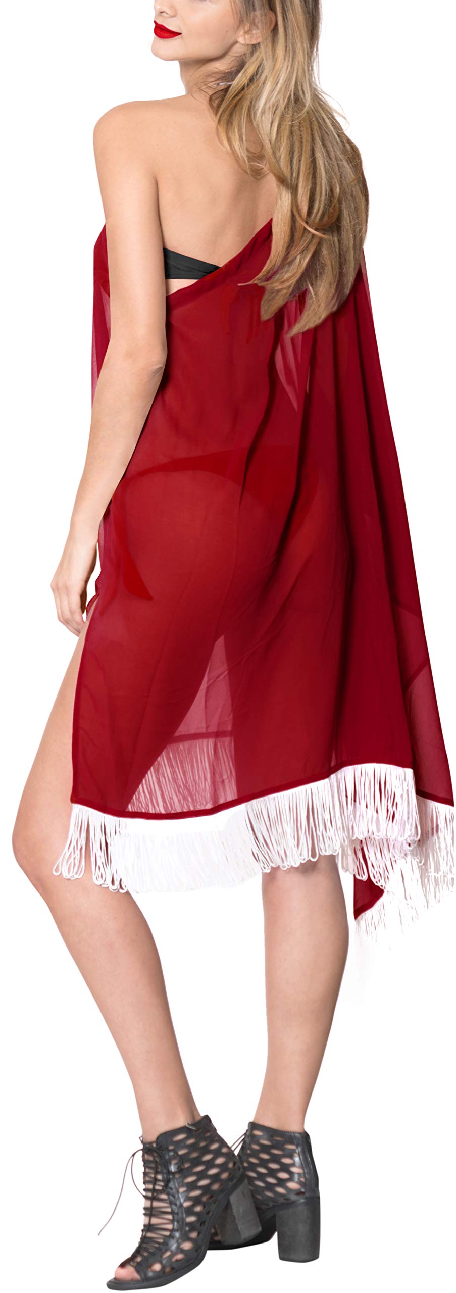 LA LEELA Women's Beach Cover Up - Lightweight Bikini Cover Dress for Summer Swimwear, Pool Party & Vacation - Perfect for Beach, Resort & Tropical Getaways
