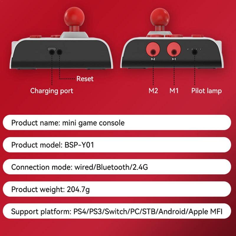 Szaerfa Arcade Fighting Stick Joystick Controller for Nintendo Switch, PS4, PS3, PC, Android & iOS - Professional Esports Gaming Controller for Street Fighter, Tekken, Mortal Kombat - Perfect for Competitive Play & Online Tournaments - Great Gift for Gamers - Use Cases: Home Gaming, eSports Training, Multiplayer Battles, Arcade Revival, Fighting Game Tournaments, Retro Gaming Parties
