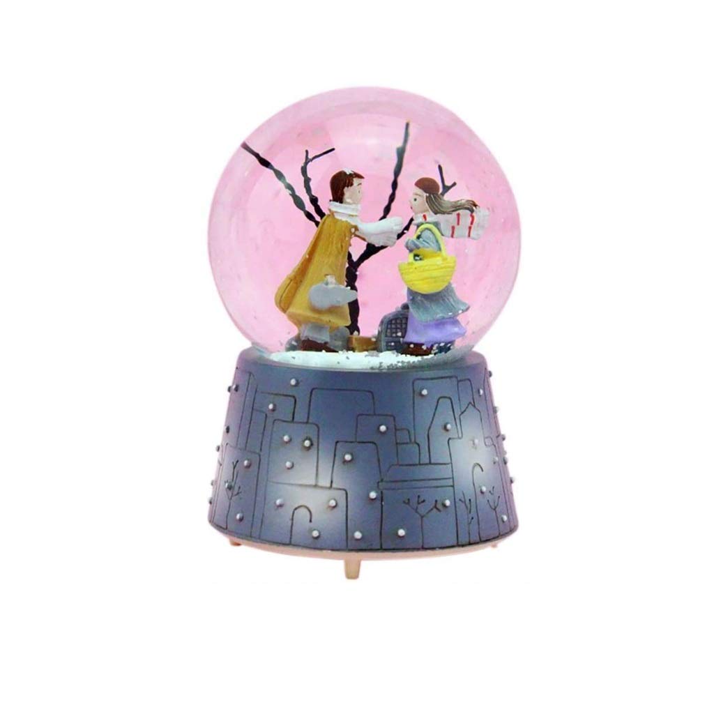 Cute Cartoon Crystal Ball Snow Lights Music Box - Perfect Christmas Gift for Kids, Home Decor, Party Favors | Great for Holiday Decorations, Birthday Presents & Winter Wonderland Themes
