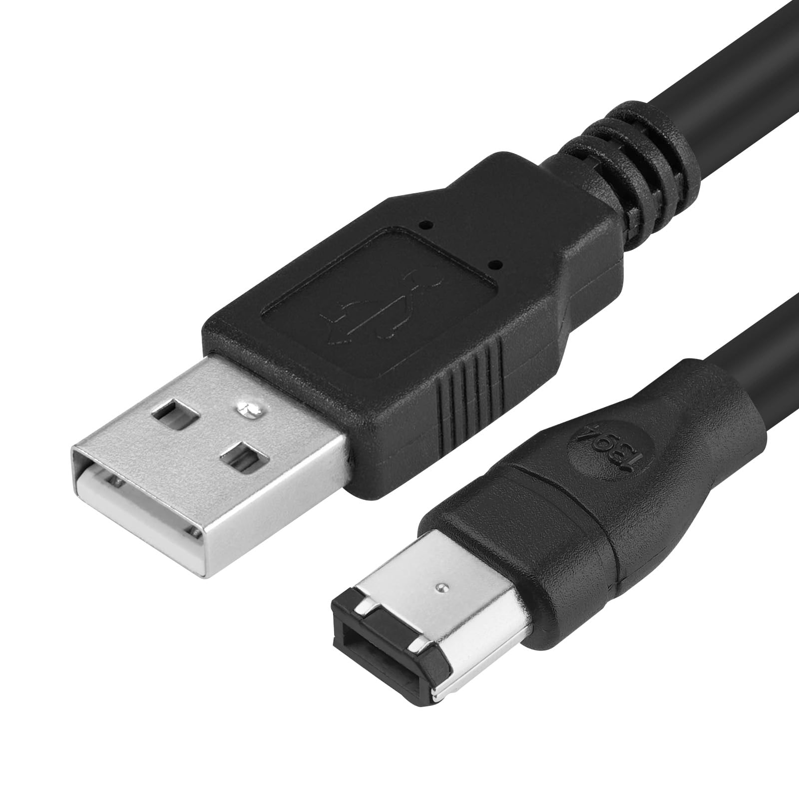 Firewire to USB Adapter Cable - 6-Pin IEEE 1394 Male to USB 2.0 Male Converter - Firewire 400 1394-a to USB A Connector Cord for Printer, Scanner, Hard Drive - Ideal for Data Transfer Between Legacy Devices and Modern Computers (Not Compatible with Sound Cards)