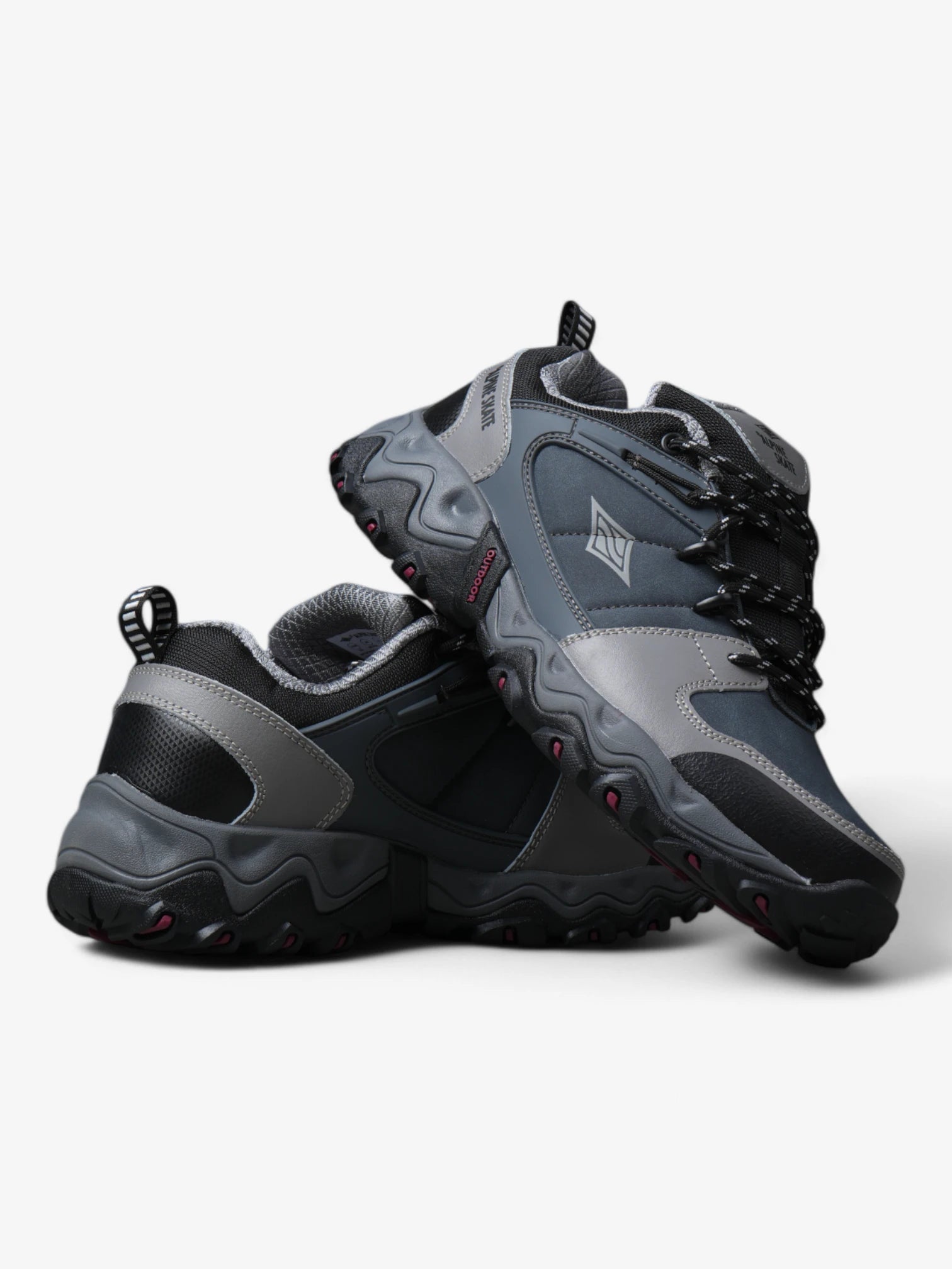 Alpine Skate Polson Grey & Black Skate Shoes - High-Performance Men's Sneakers for Skateboarding, Streetwear & Casual Wear