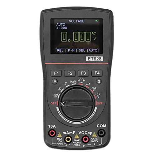 ET828 2-in-1 Digital Oscilloscope Multimeter - 1MHz Bandwidth, 2.5MSPS Sampling Rate, Portable Voltage Current Tester - Perfect for Electronics Repair, Circuit Testing & DIY Projects