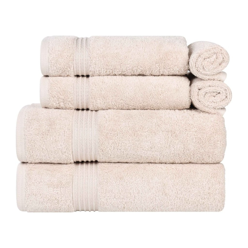 Premium 6-Piece Egyptian Cotton Towel Set - Ultra Soft, Highly Absorbent Bath Towels for Spa, Hotel & Luxury Home Use