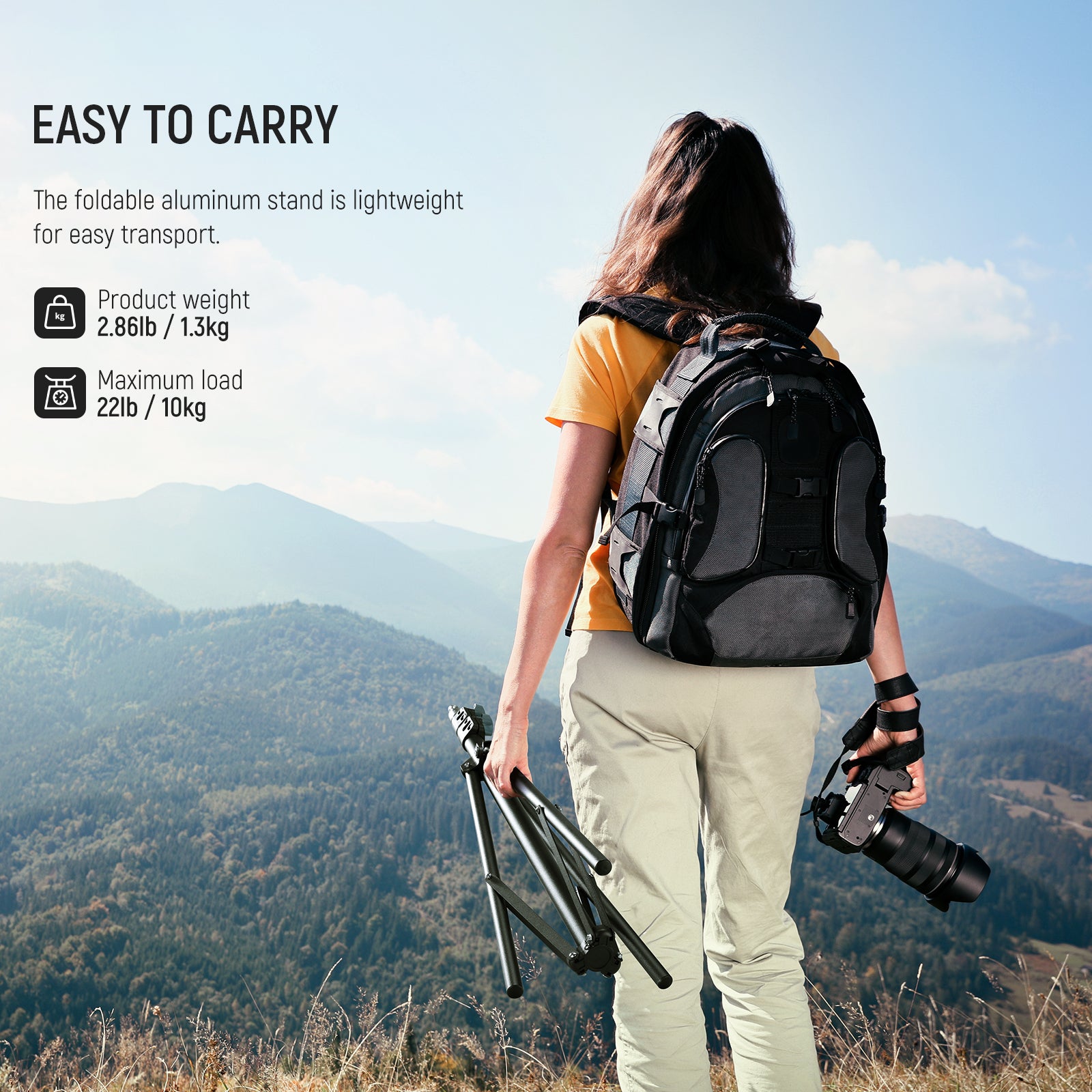 NEEWER ST 200 200cm Professional Photography Light Stand - Heavy Duty Aluminum Tripod for Studio, Video & Portrait Shooting