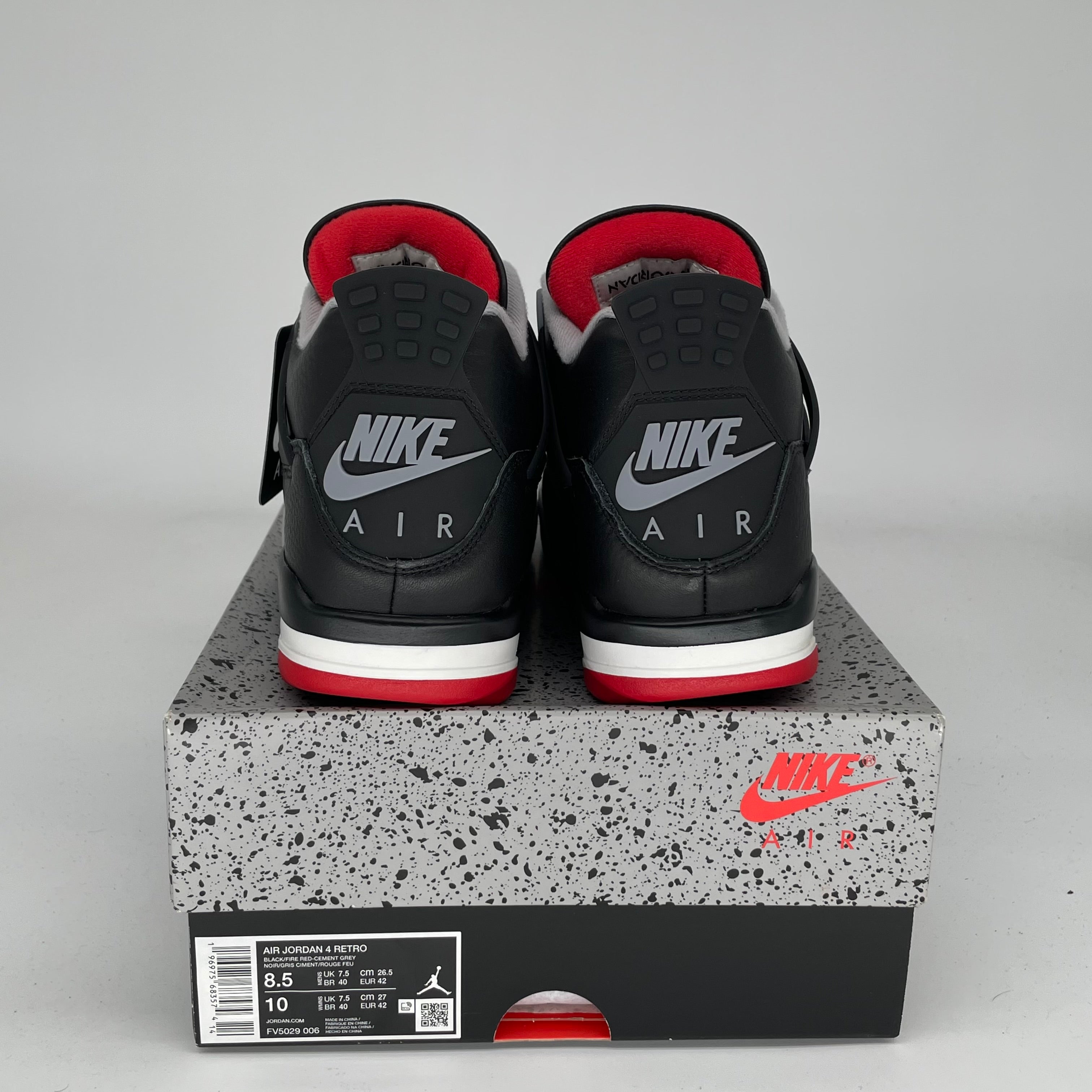 AIR JORDAN 4 BRED REIMAGINED Men's Basketball Shoes - Size 8.5 (FV5029-006) | Retro Sneakers for Streetwear & Basketball Games