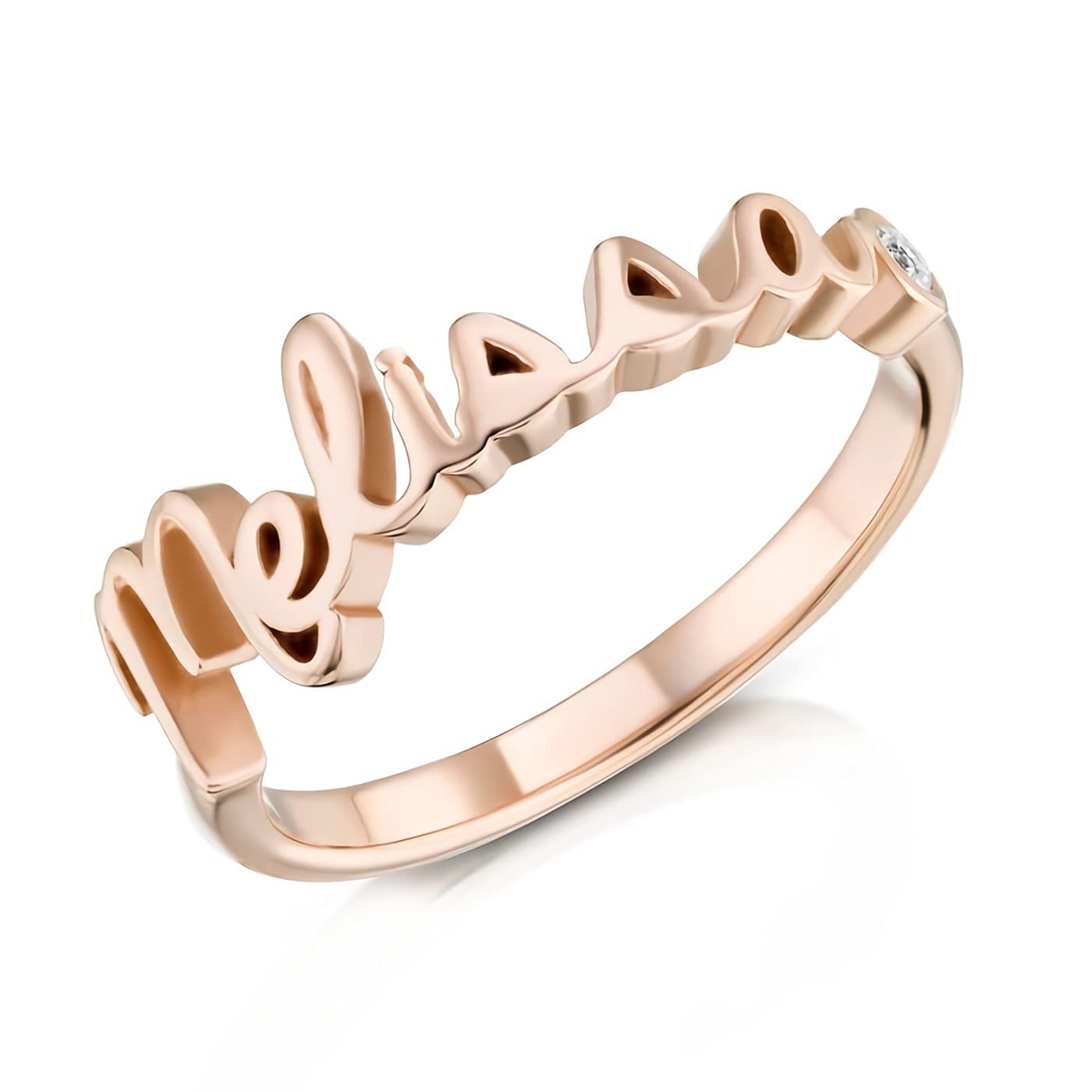 Personalized Name Ring - Custom Engraved 10K 14K 18K Gold Birthstone Jewelry for Women | Unique Mother's Day Gift for Wife, Girlfriend, Mom | Perfect for Anniversaries, Birthdays, Valentine's Day & Special Occasions