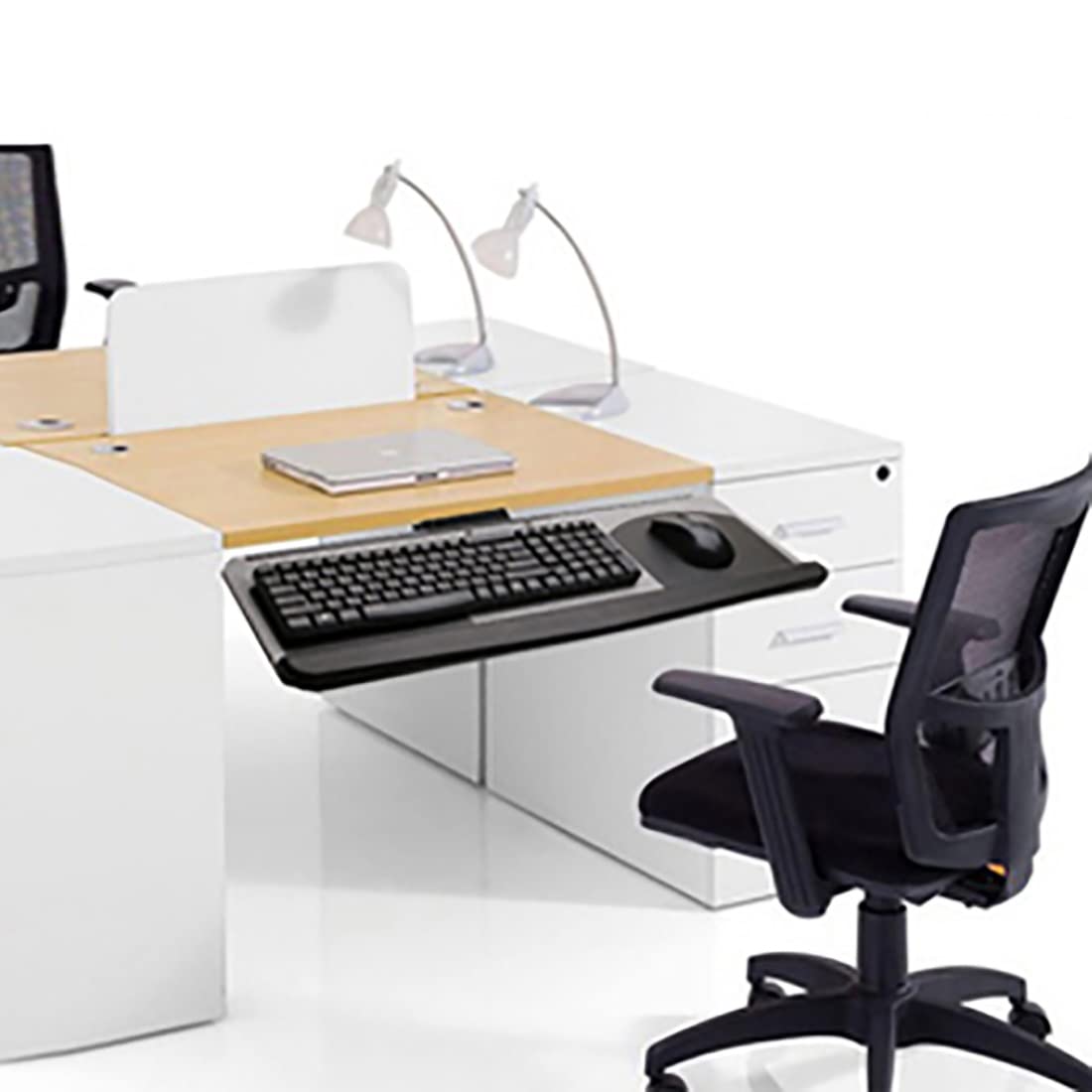 Adjustable Ergonomic Keyboard Drawer - Sliding Keyboard Tray with Height Adjustment for Office, Home & School - Perfect for Workspace Organization & Comfortable Typing