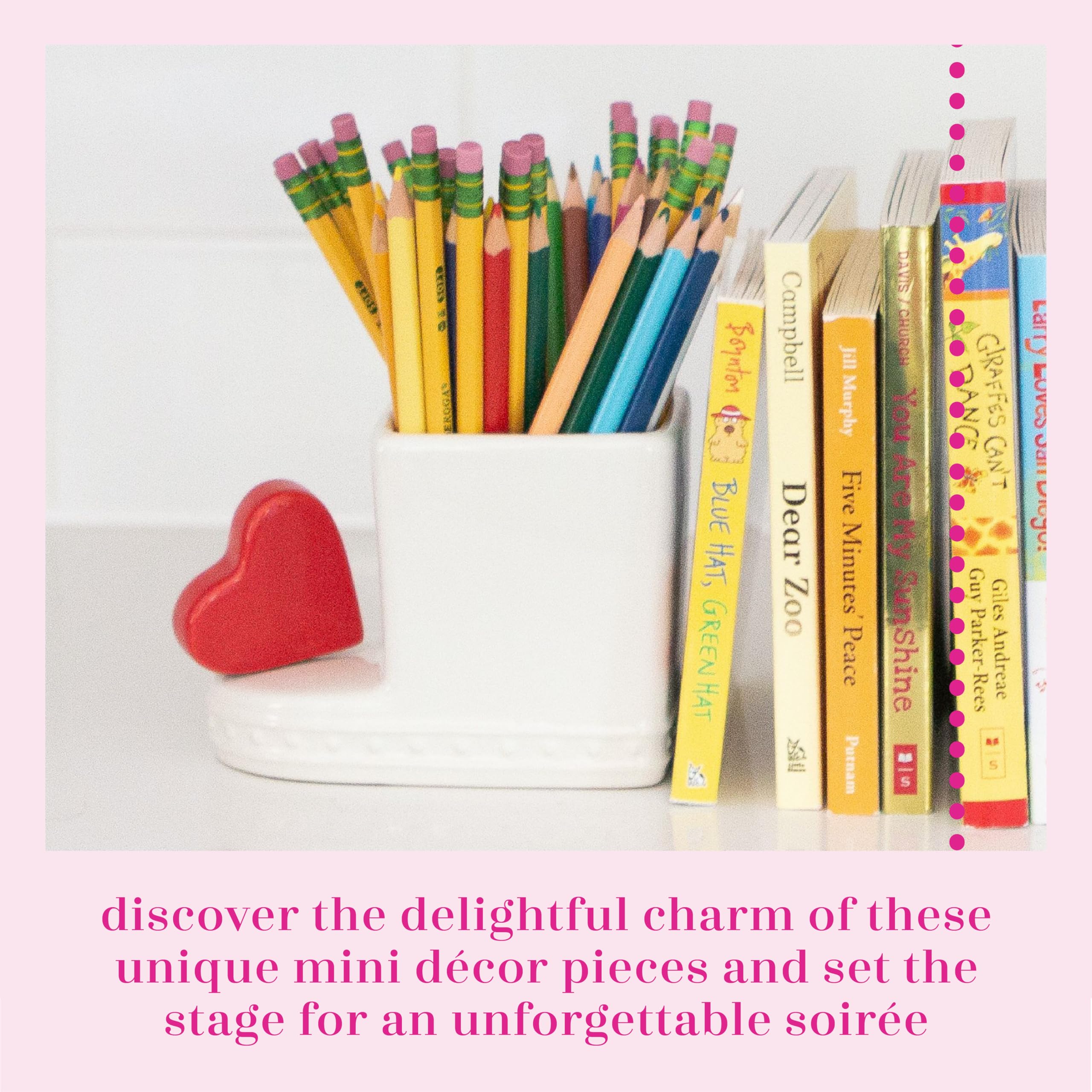 Nora Fleming Be Mine (Red Heart) A23 - Hand-Painted Ceramic Valentine's Day Decor - Spring Mini Home & Office Decorations - Perfect for Table Centerpieces, Gift Giving & Seasonal Display