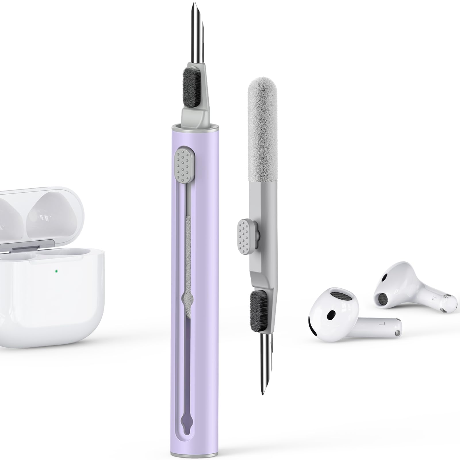 Airpods 4 Case Cleaner Kit with Soft Brush - for Earphones & Electronics Cleaning (Purple)