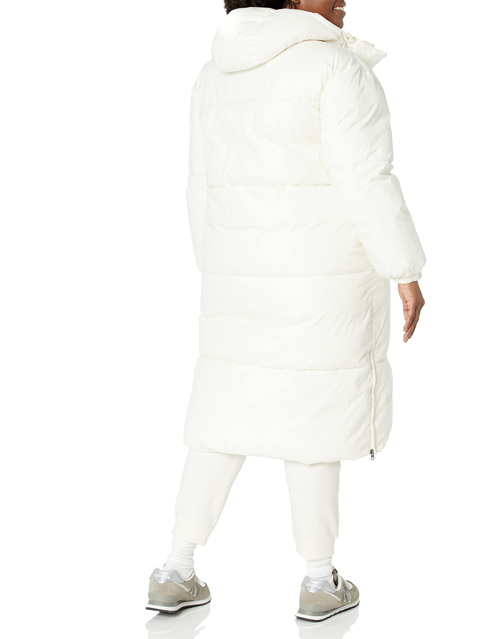 Amazon Essentials Women's Oversized Long Puffer Jacket - Warm Winter Coat with Hood, Water-Resistant, Plus Size Available - Perfect for Cold Weather, Outdoor Activities & Daily Commute