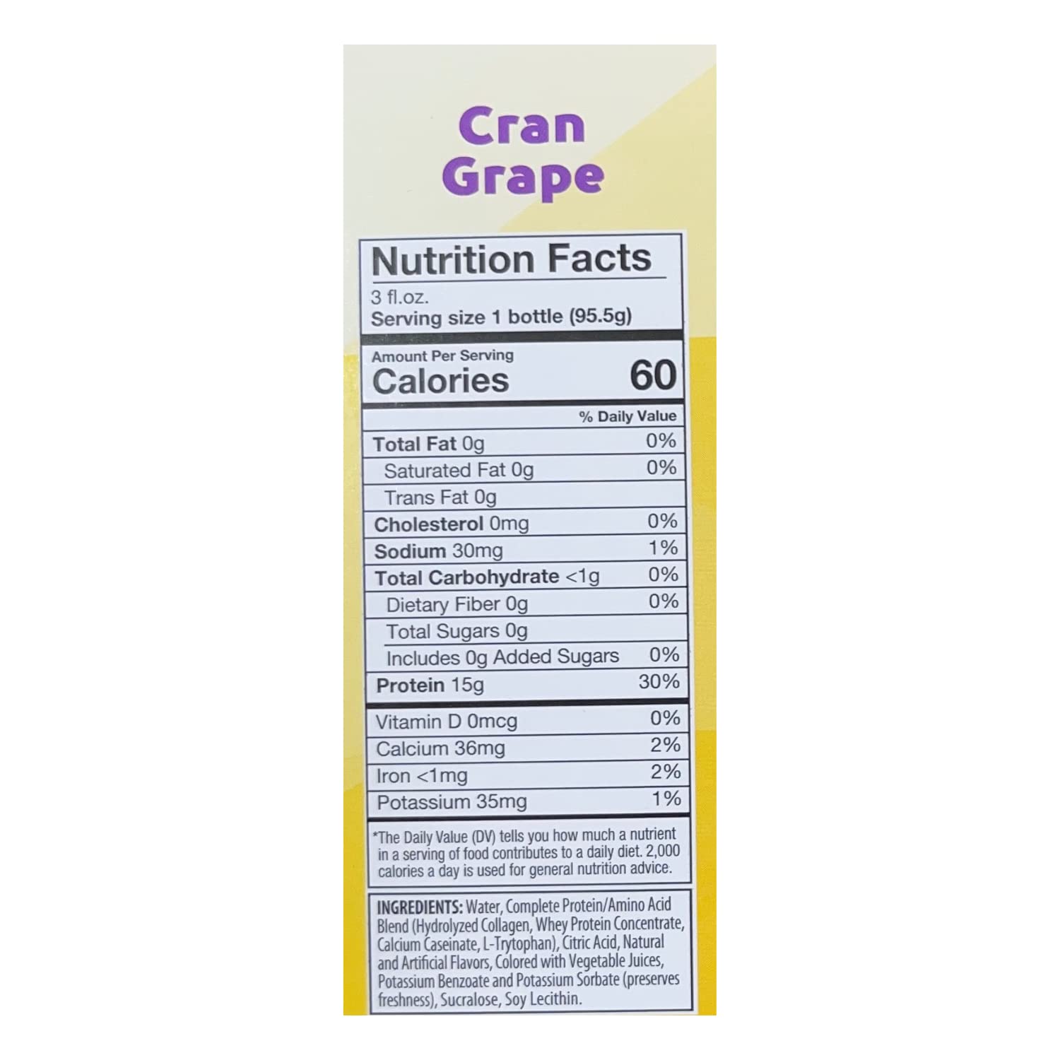 Nutmeg State Nutrition HealthyWise Whey Protein & Collagen Shots - 15g Protein, Fat Free, Sugar Free, 3 Fl Oz (Cran Grape Flavor, 6 Pack) | Post-Workout Recovery, Muscle Growth & Skin Health Supplement for Athletes & Fitness Enthusiasts