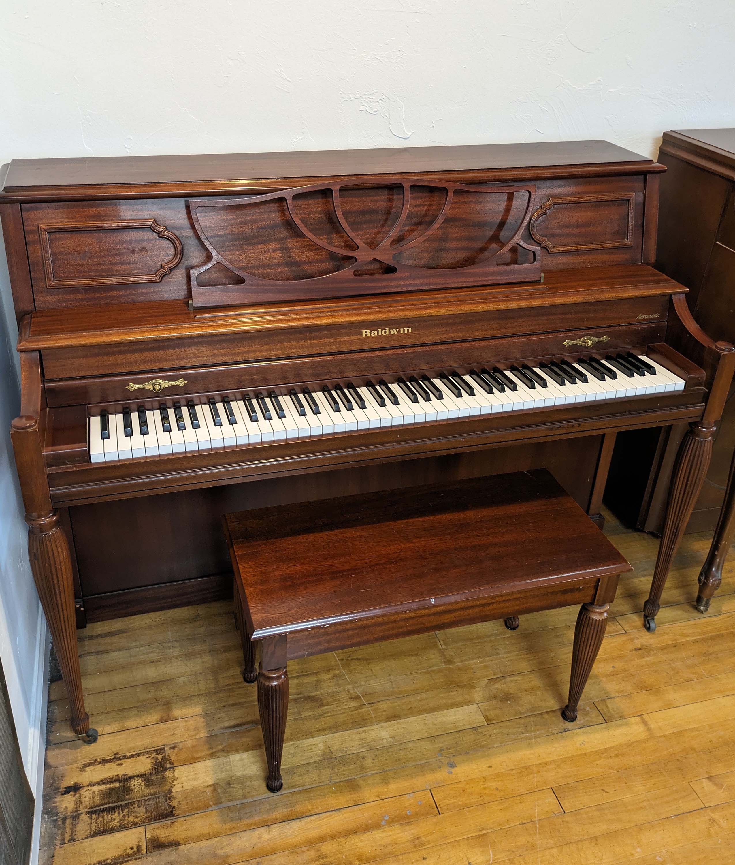 Baldwin 2080 Console Upright Piano - Polished Mahogany Finish | Vintage SN: 1532228 | Perfect for Home, Studio & Music Classrooms