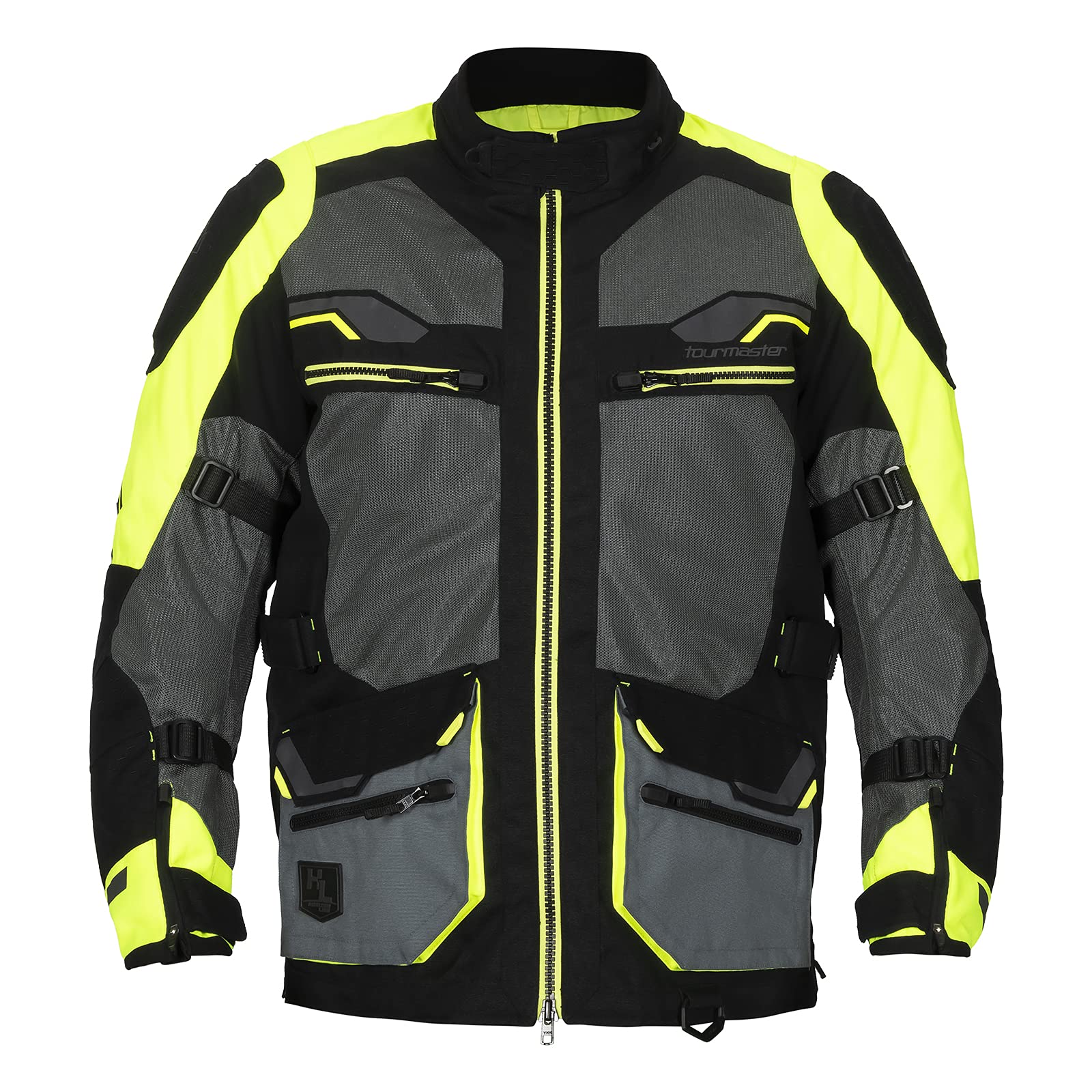 Tourmaster Men's Ridgecrest Mesh Adventure Motorcycle Jacket - Breathable Protective Riding Gear for Summer & Long-Distance Touring