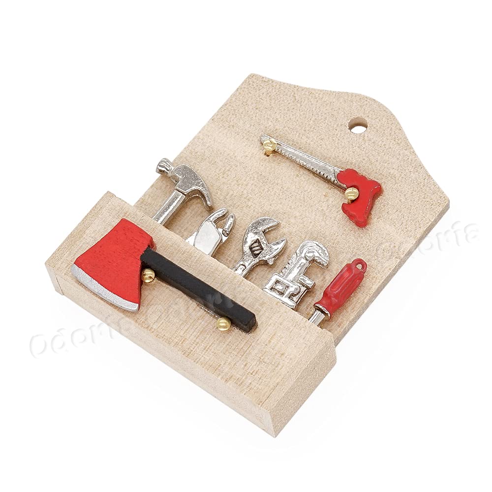 1/12 Scale Miniature Wall Toolbox - Realistic Dollhouse Accessories for DIY Crafts, Model Scenes & Home Decor