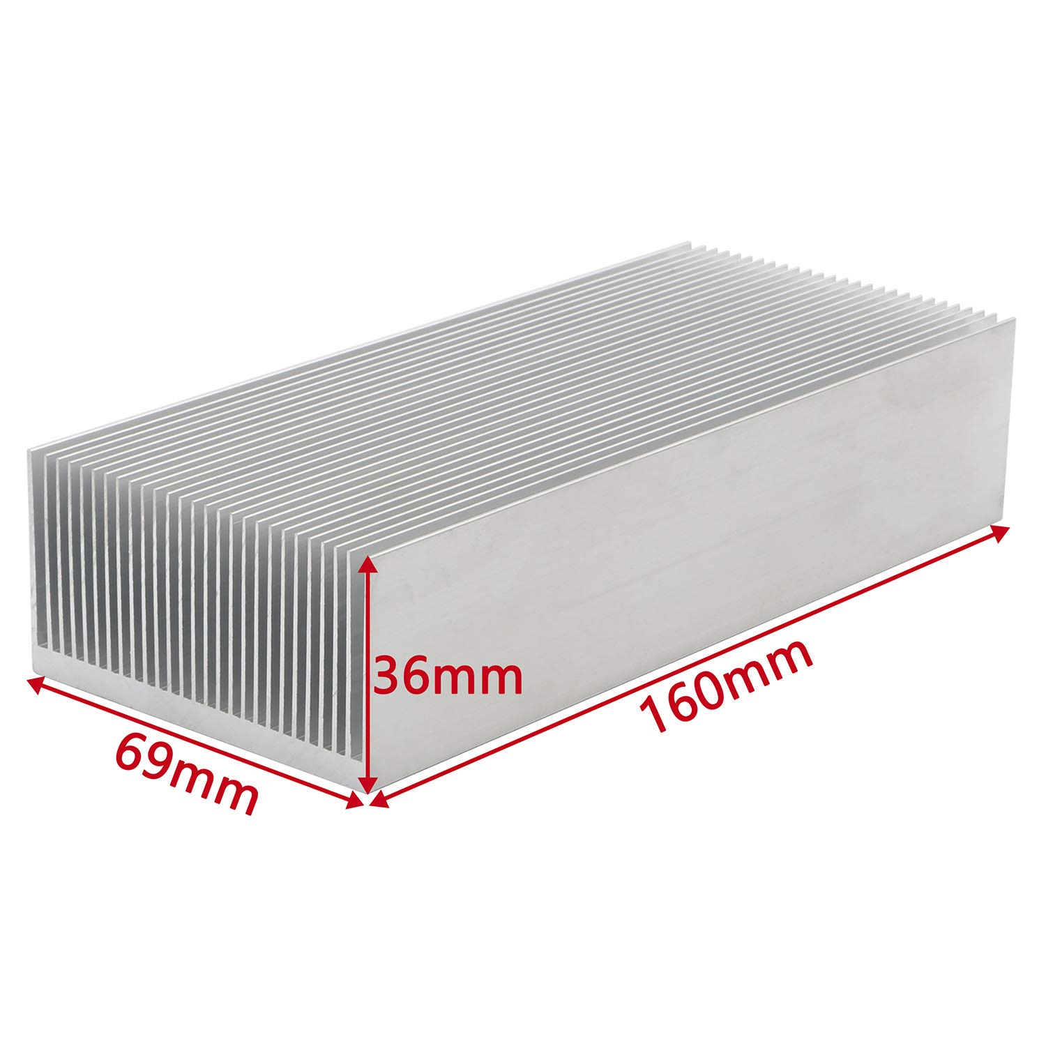 High Power Aluminum Heatsink Cooling Module - Large Heat Sink Radiator for LED, Amplifier & Transistor - Perfect for Electronics Cooling & DIY Projects