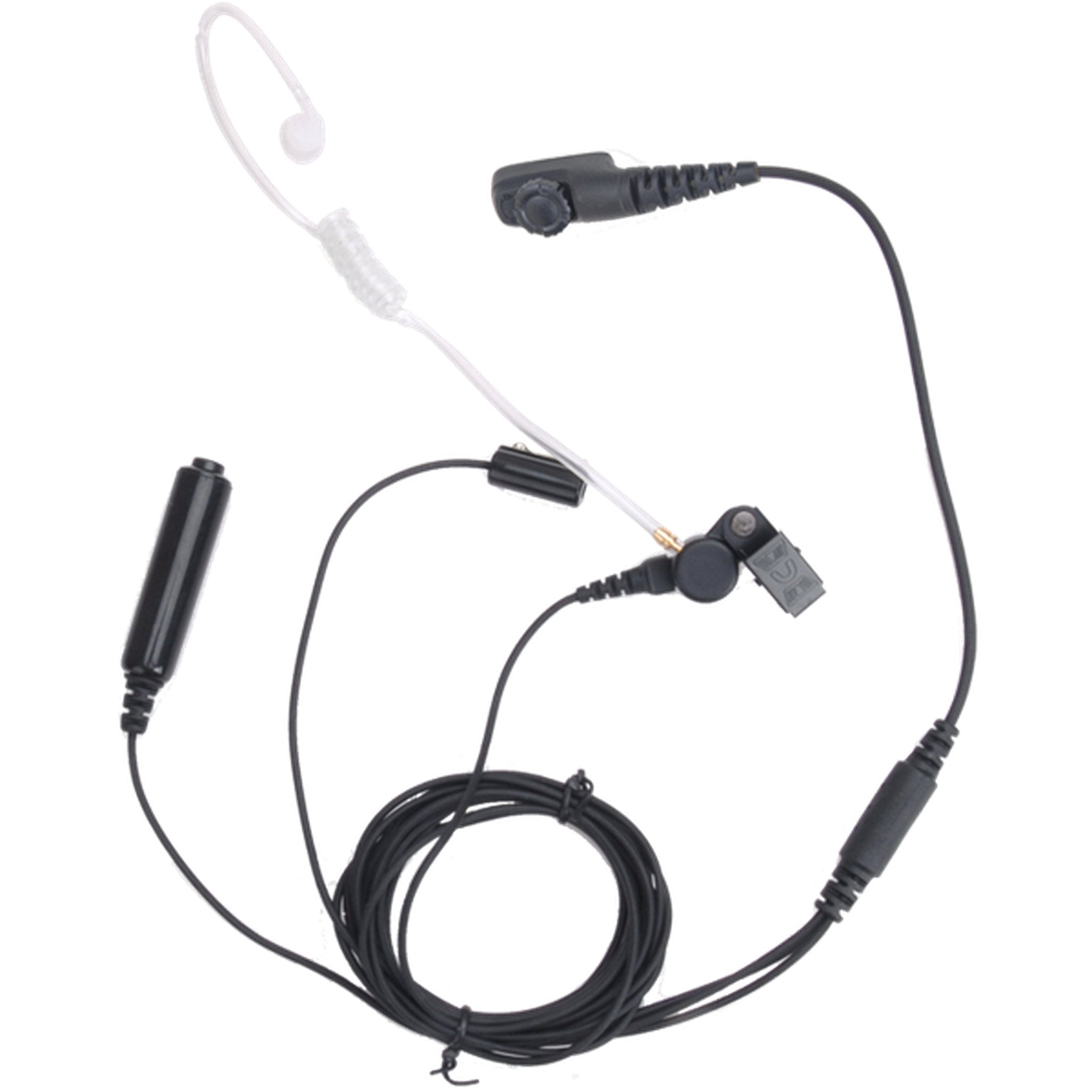 Hytera EAN18 3-Wire Surveillance Earpiece with Clear Acoustic Tube - Covert Communication for Security, Law Enforcement & Undercover Operations