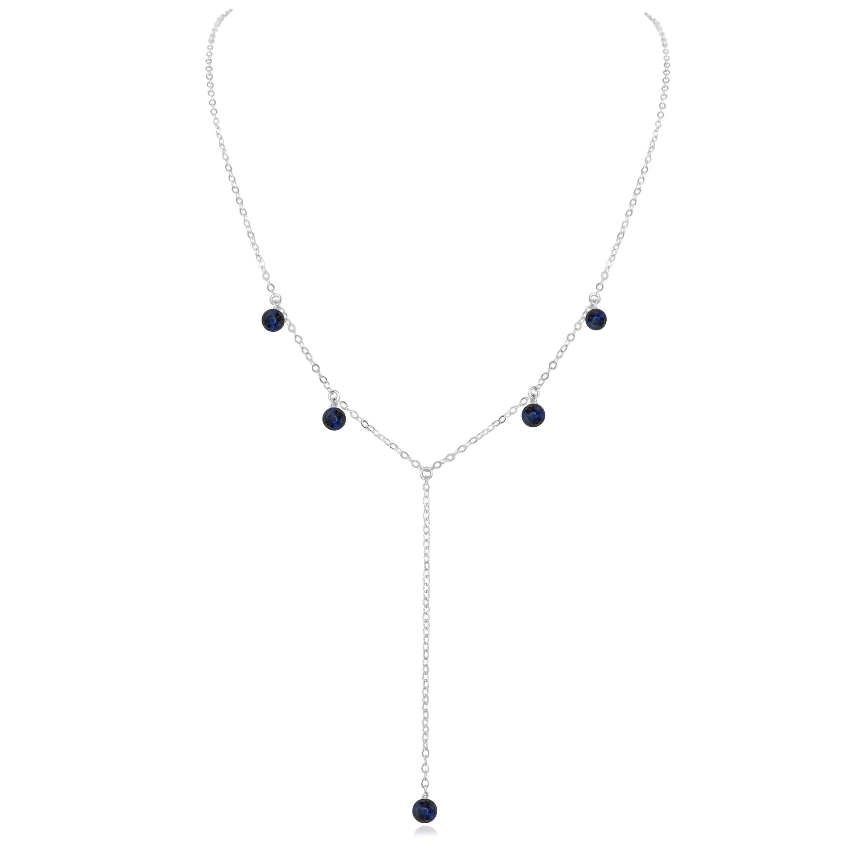 Elegant Sapphire Boho Lariat Necklace - Handmade Bohemian Jewelry for Women | Perfect for Weddings, Parties & Everyday Wear