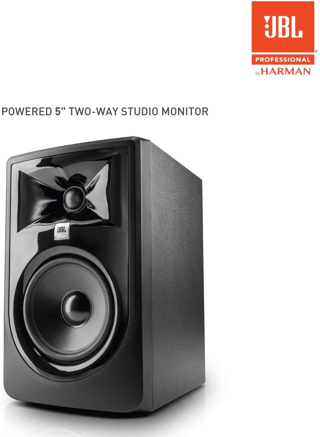 JBL Professional 305P MkII 5-Inch 2-Way Powered Studio Monitor Speakers (Pair, Black) - Active Near Field Monitors for Music Production, Recording Studio, Home Theater & Desktop Computer Hi-Fi Audio