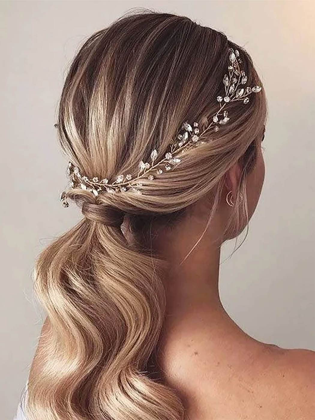 Crystal Bridal Hair Vine - Silver Wedding Hair Accessory for Bride