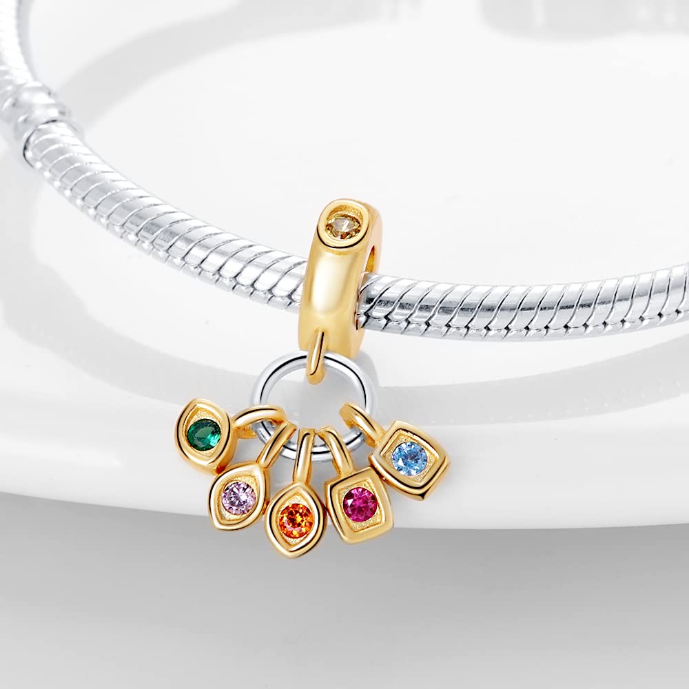 HappyStar 925 Sterling Silver Charms for Bracelets & Necklaces - Dangle Pendants Beads Jewelry Gift Set for Couples, Sisters & Best Friends (With Spacer Beads) | Perfect for Anniversary, Birthday & Valentine's Day Gifts