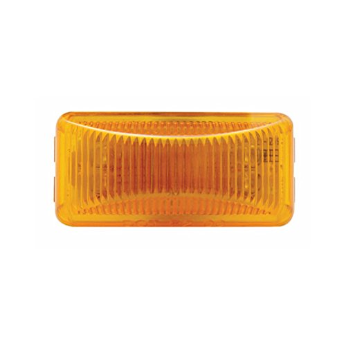 United Pacific Amber 6 LED 2.5 Inch Clearance Side Marker Light Kit with Black Bracket & Wire Plug - Perfect for Trucks, Trailers, and Off-Road Vehicles