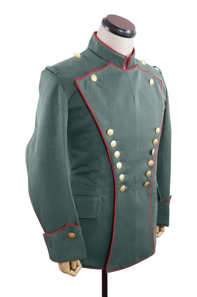 Original German WWI Uhlan Officer Gabardine Tunic with Red Piping - Authentic Military Uniform for Reenactment & Historical Collection