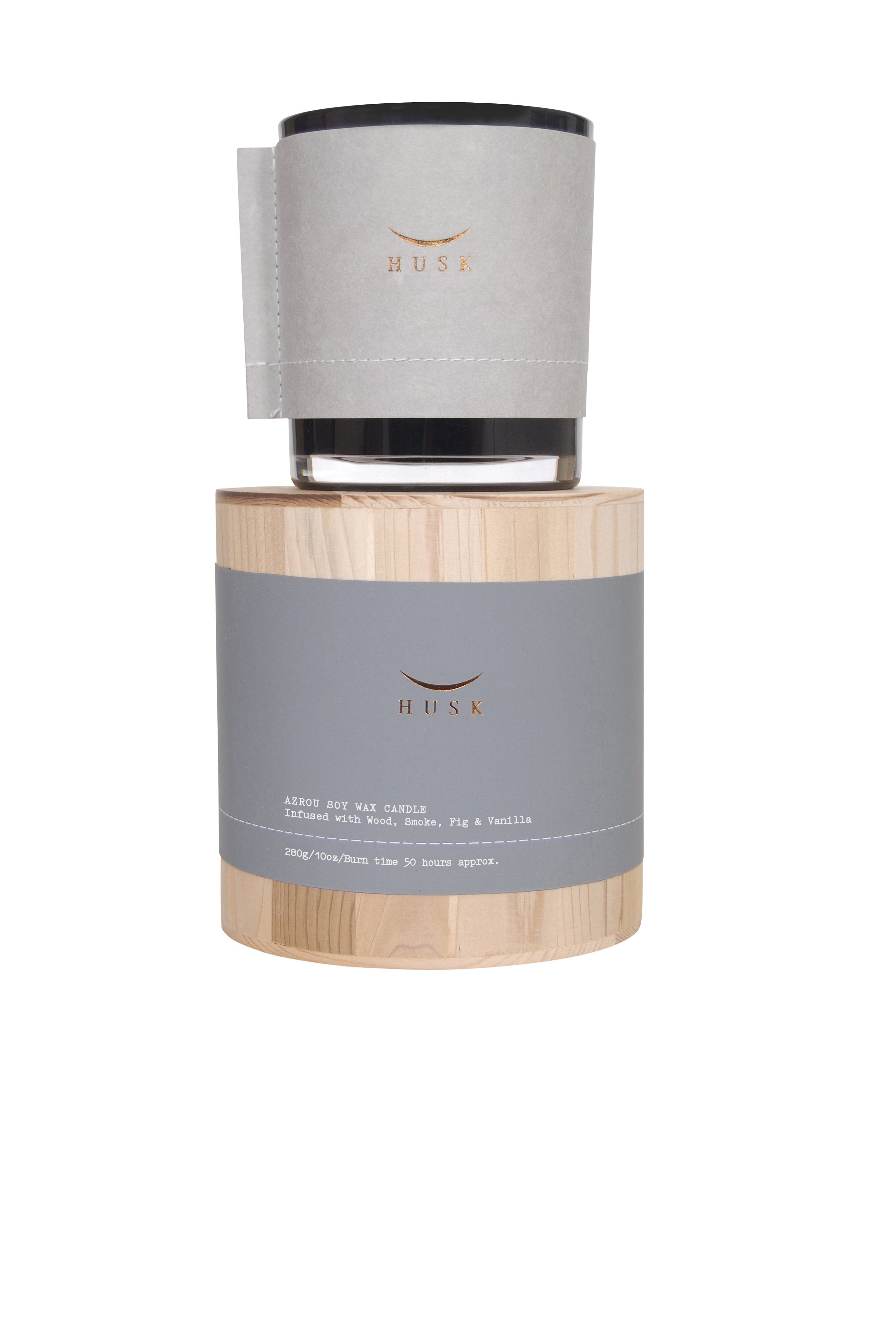 Premium Husk Azrou Scented Candle - Natural Soy Wax, Long-Lasting Fragrance for Home, Office & Relaxation - Perfect for Aromatherapy, Meditation & Romantic Ambiance