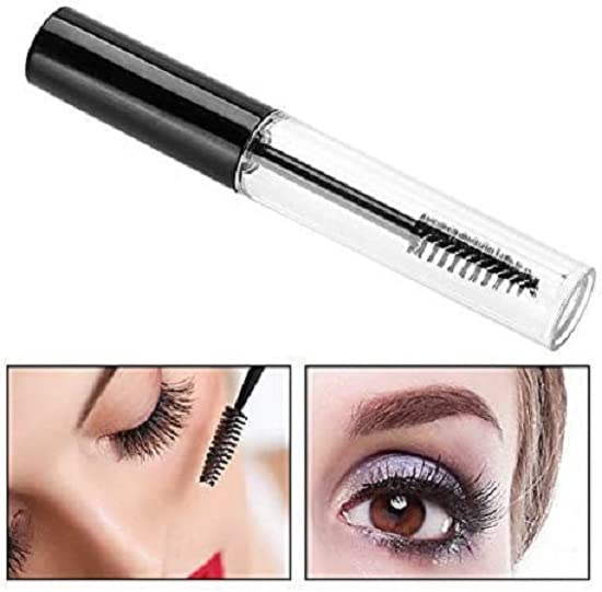 VASADIGITAL 2 Pack 10ml Empty Mascara Tubes with 2 Rubber Inserts & 1 Funnel - Black for DIY Makeup, Travel Refill, and Professional Salon Use