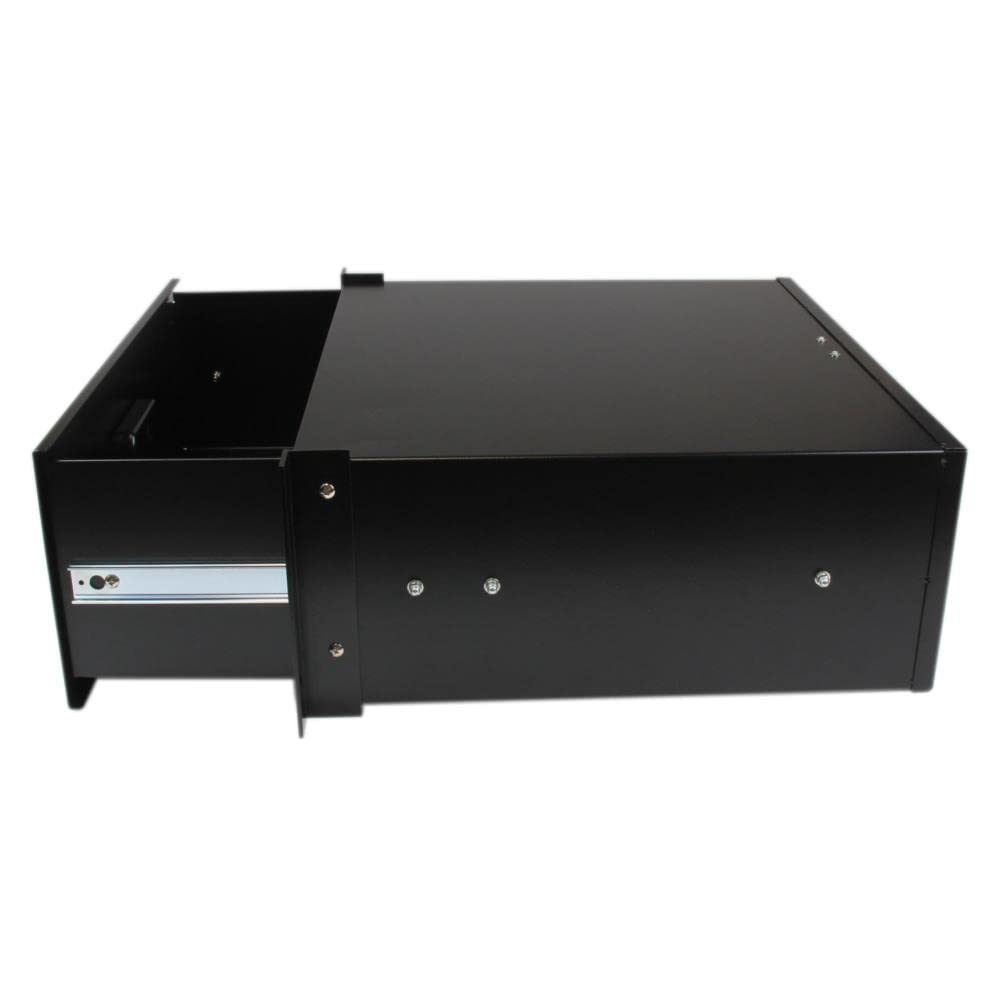 APC Fixed Shelf - Black, AR8123BLK | Heavy-Duty Network Equipment Rack Shelf for Server, Router & AV Installation