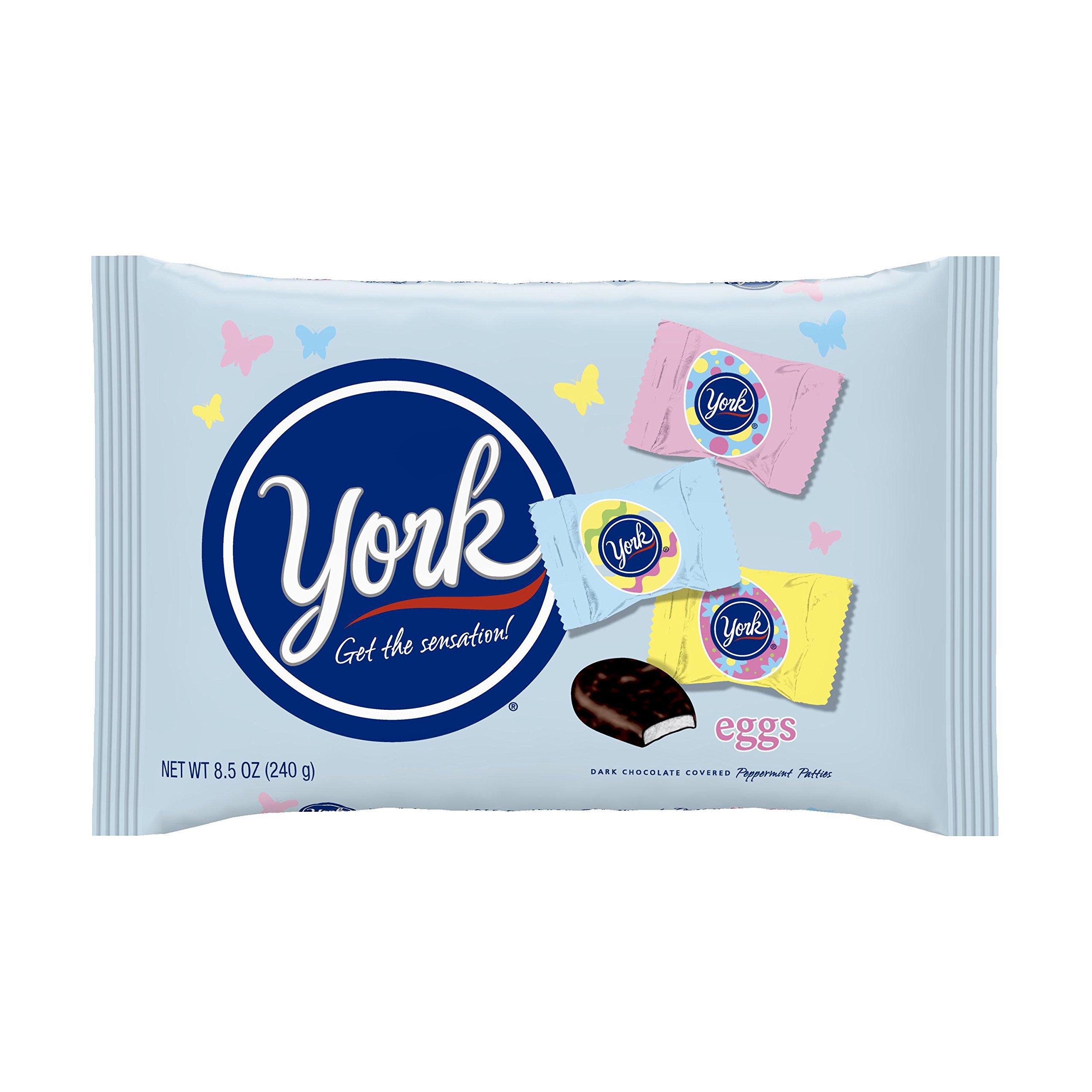 YORK Peppermint Easter Egg-Shaped Patties - Gluten-Free Dark Chocolate Covered Mint Candy, 8.5 oz Bag (Pack of 12) - Perfect for Easter Gifts, Holiday Treats & Chocolate Lovers