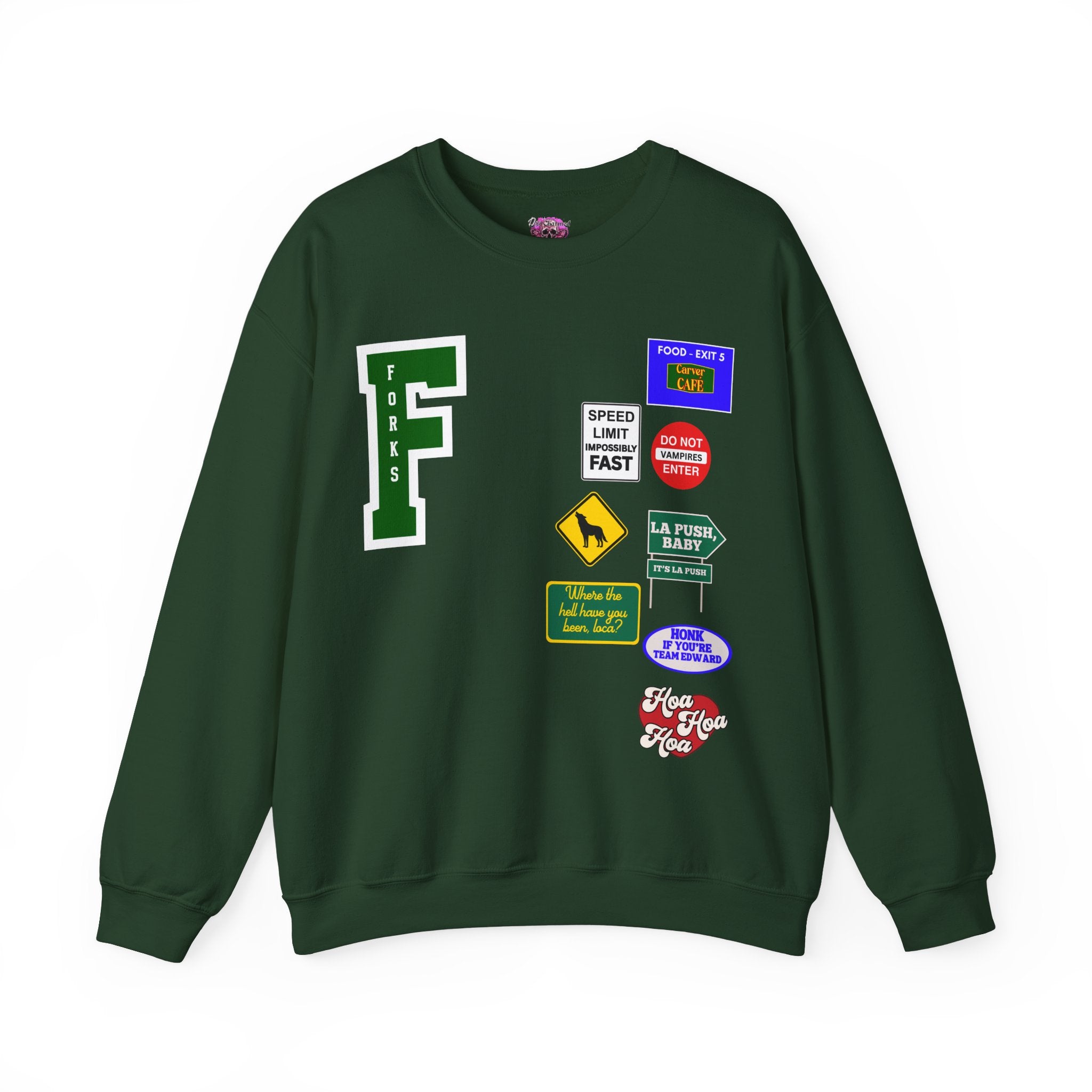 Stylish Forks Roadtrip Crewneck Sweatshirt - Comfortable Travel & Outdoor Pullover for Men & Women - Perfect for Road Trips, Camping & Casual Wear